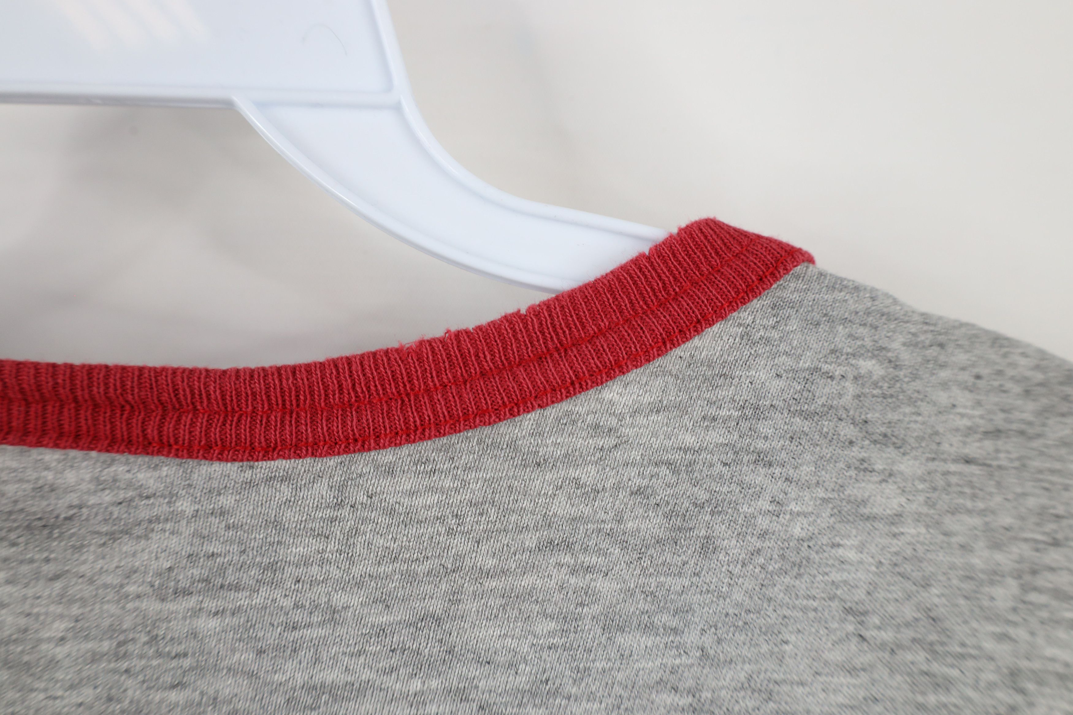 Nike × Vintage Vintage 90s Nike Scott Mini Swoosh Ringer T-Shirt Gray Size US XXL / EU 58 / 5 - 11 Thumbnail