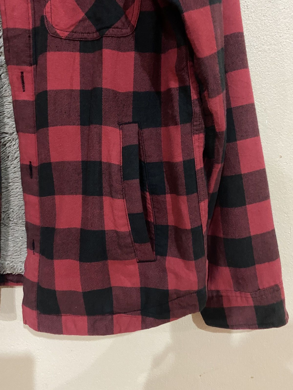 Flannel × Uniqlo Uniqlo Red Checkered Sherpa Lining Jacket Size US M / EU 48-50 / 2 - 5 Thumbnail