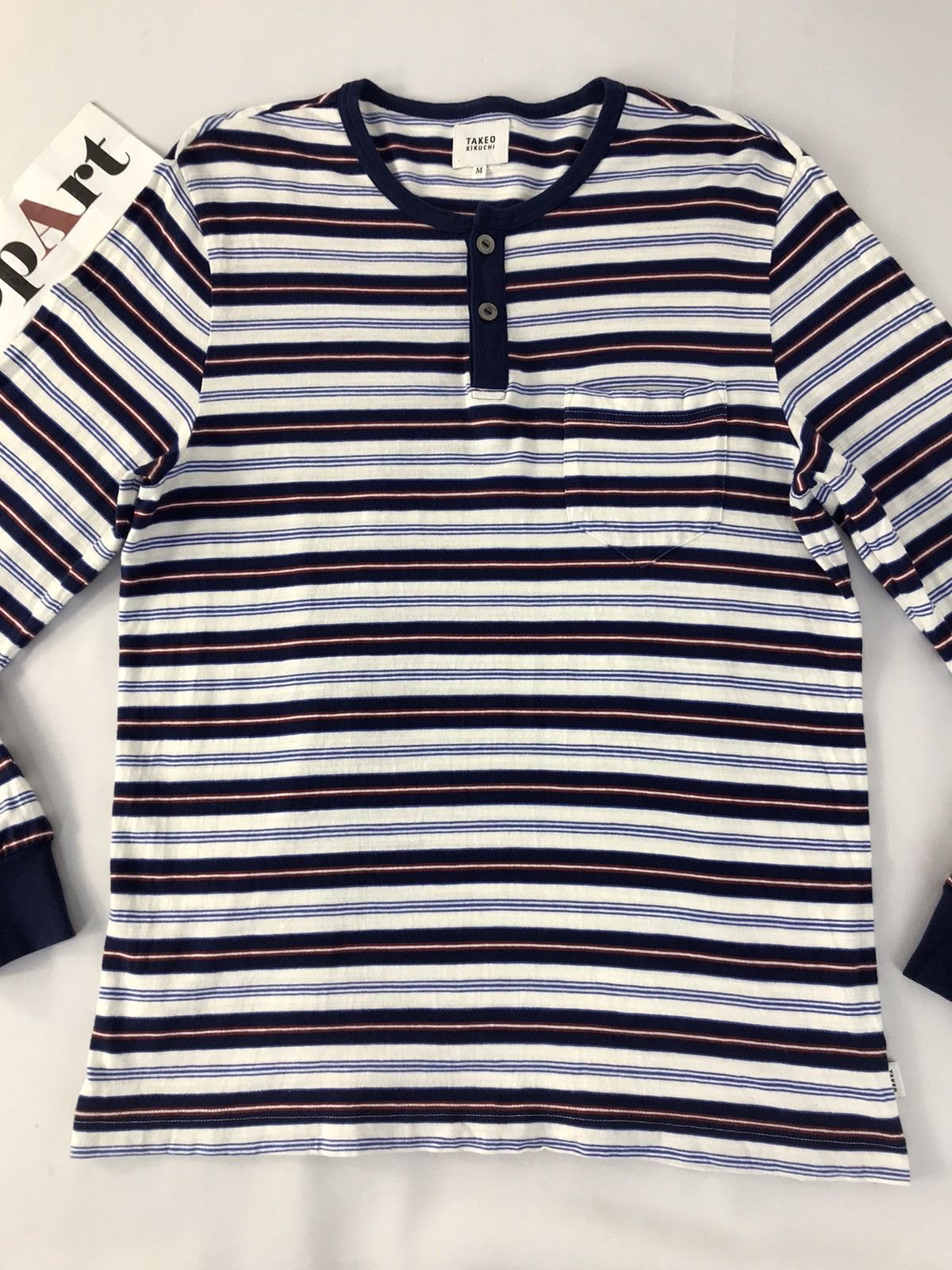 Japanese Brand × Takeo Kikuchi × Vintage Vintage Takeo Kikuchi Striped Long Sleeve T.Shirt Size US M / EU 48-50 / 2 - 3 Thumbnail