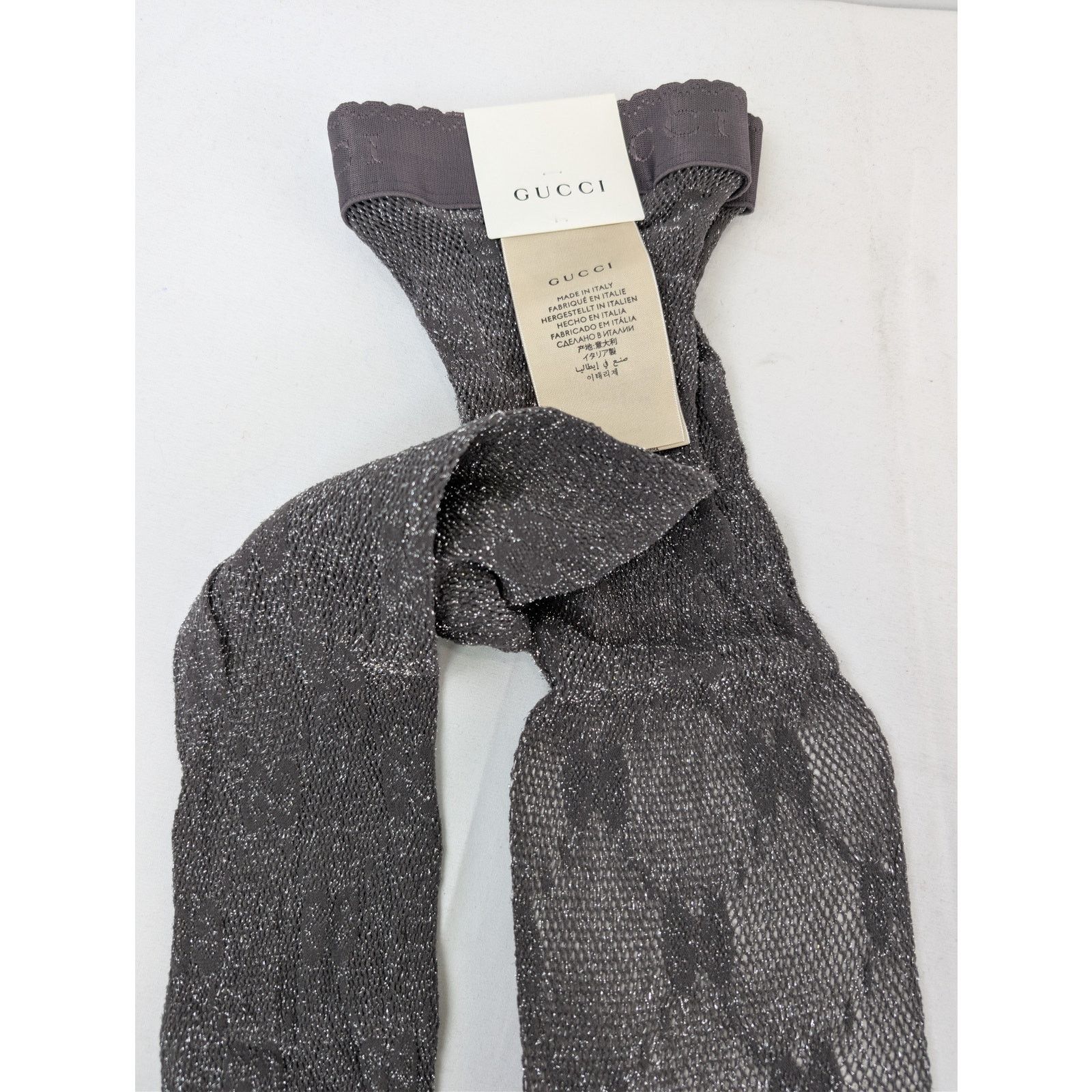 Gucci o1rshd1 Size: M / GG Knit Tights in Gray Size ONE SIZE - 10 Thumbnail