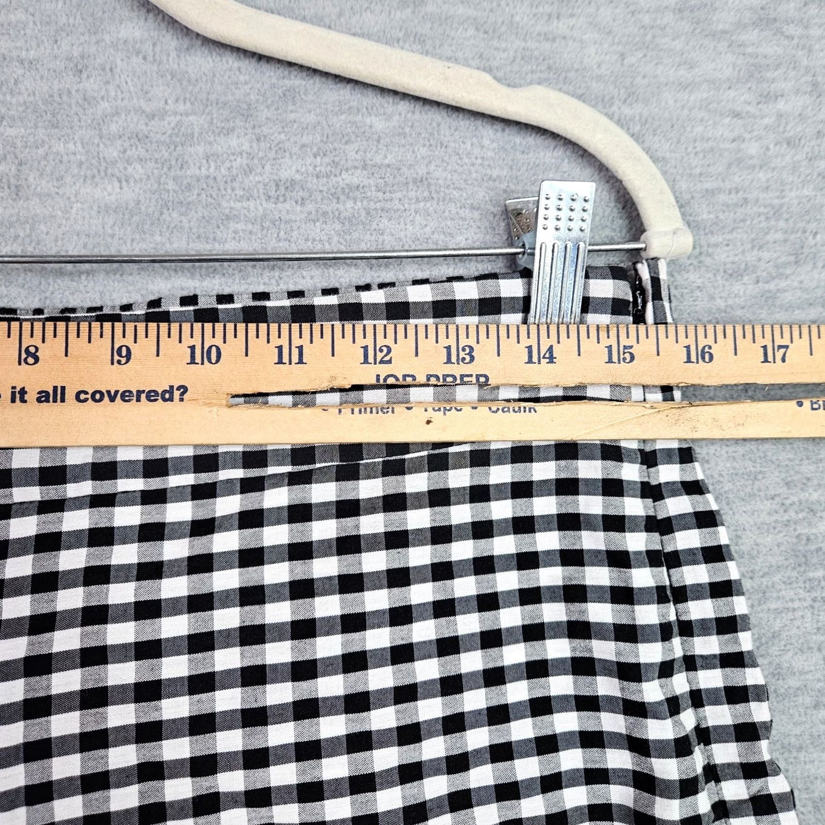 J.Crew J.CREW High Rise Gingham Eyelet Scallop Hem Shorts Elastic Waistband Size 8 New Multicolor Cotton Classic Womens Size 30" / US 8 / IT 44 - 4 Thumbnail