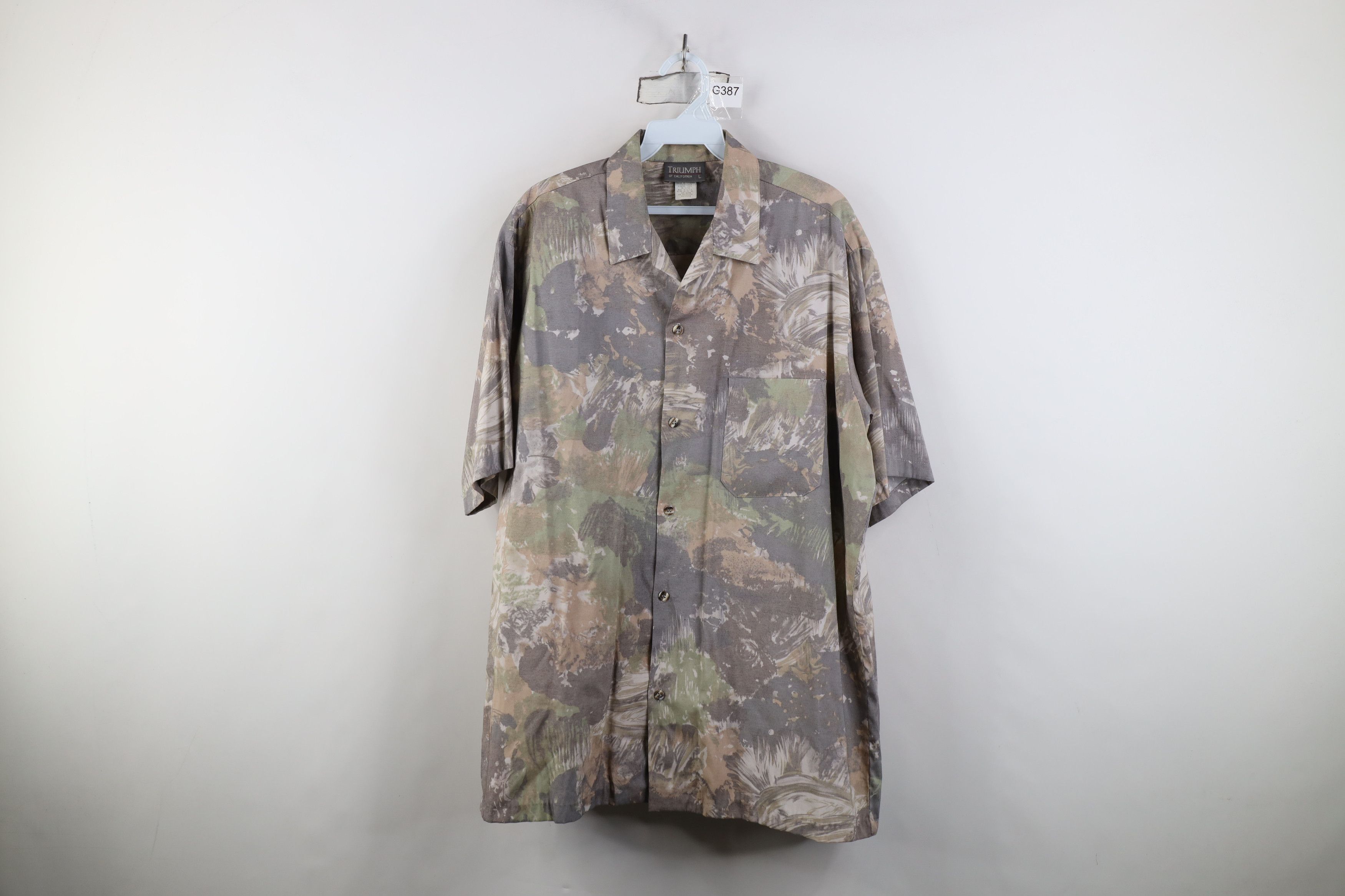 Vintage Vintage 90s Streetwear Abstract Camp Collar Button Shirt USA Size US L / EU 52-54 / 3 - 1 Thumbnail