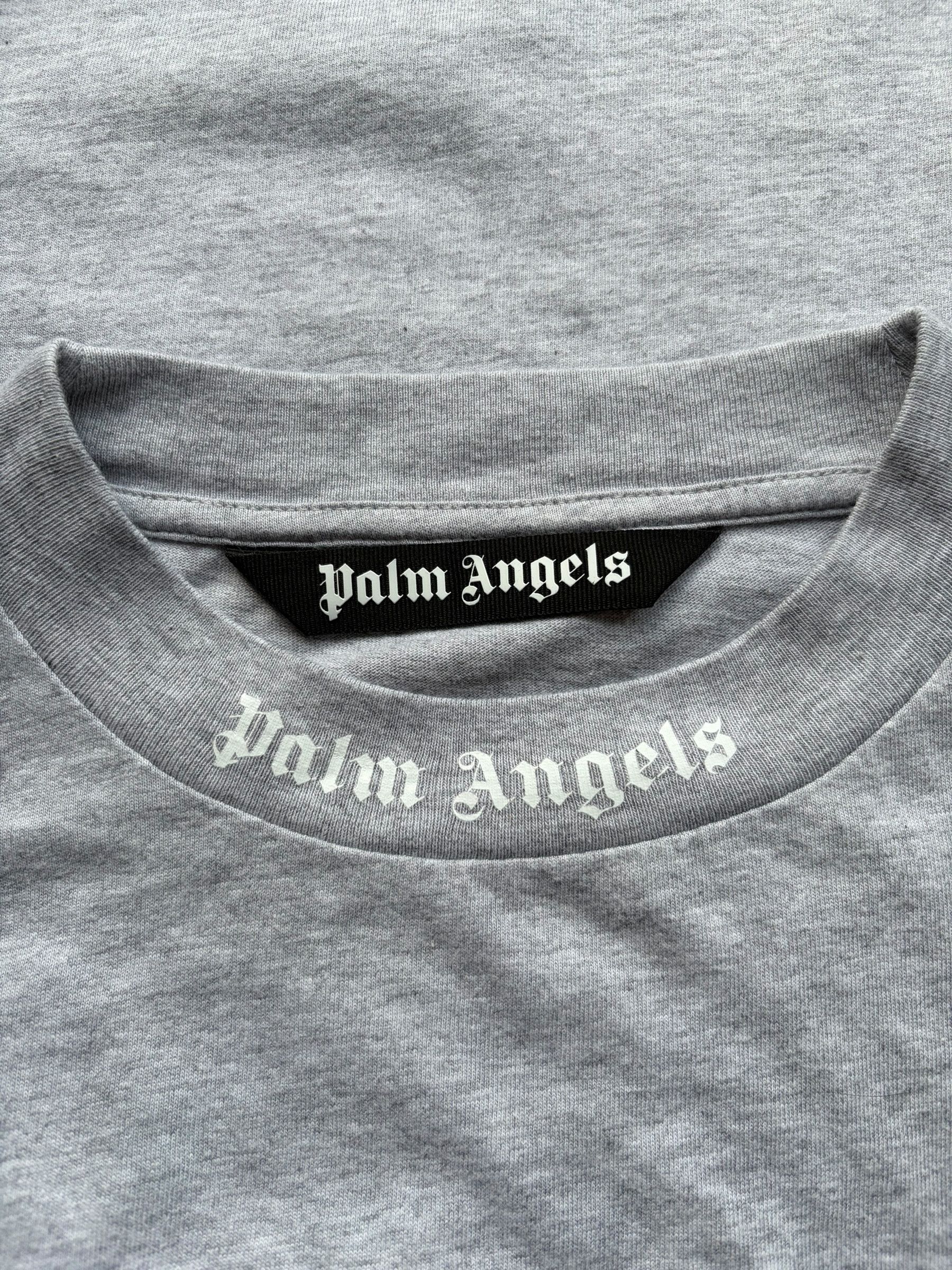 Palm Angels Palm Angels Grey & White Logo T-Shirt Size US XXL / EU 58 / 5 - 4 Thumbnail