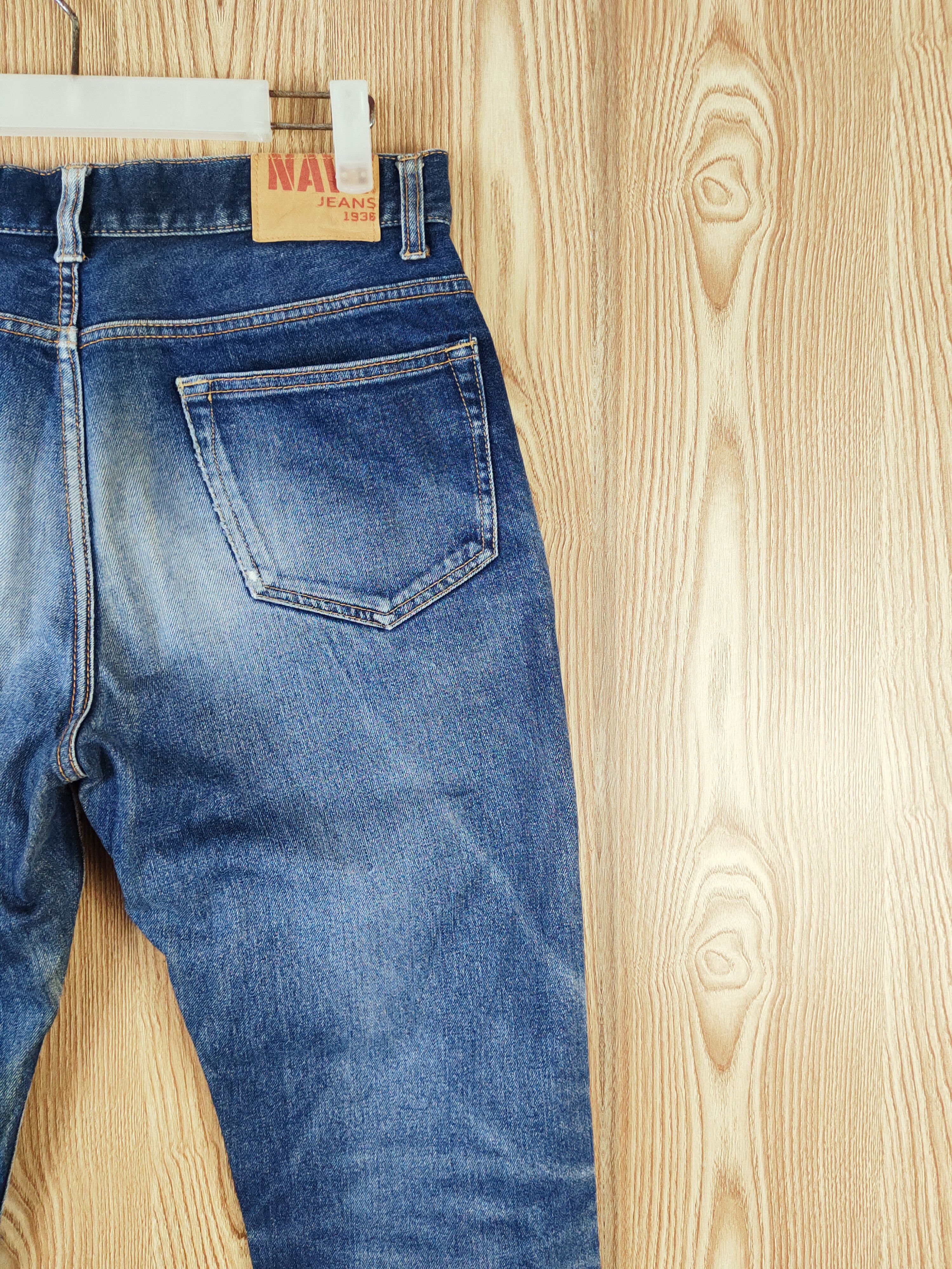 Japanese Brand Navy Dark Blue Distressed Ripped Jeans #W608 Size 30" / US 8 / IT 44 - 11 Thumbnail