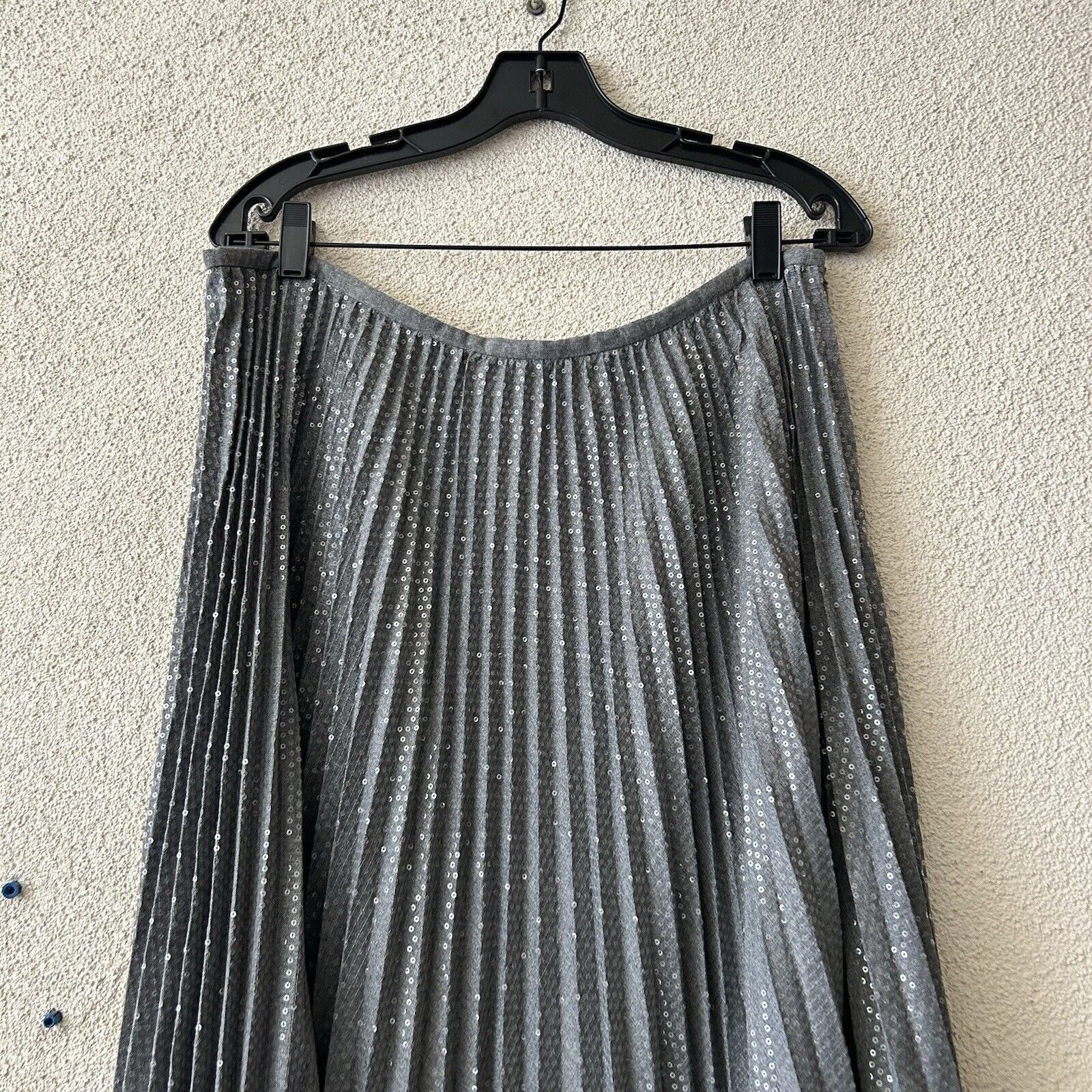 Lafayette 148 Lafayette 148 New York Jahira Pleated Sequin Skirt in Nickel Size 34" / US 12 / IT 48 - 10 Thumbnail