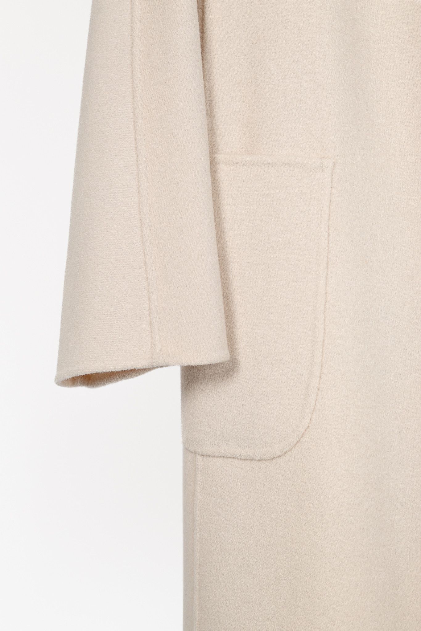 Max Mara Max Mara Studio Beige Wool Embellished-Neck Coat Size XL / US 12-14 / IT 48-50 - 7 Thumbnail