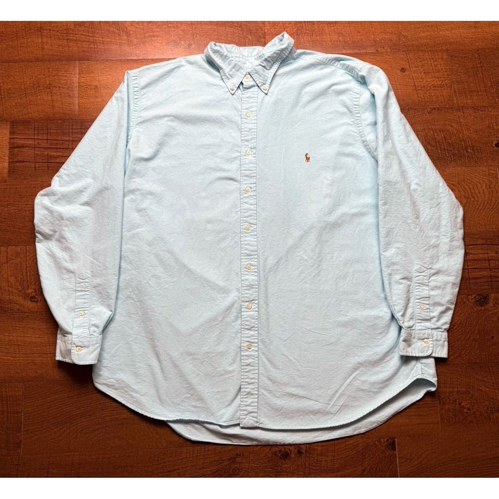 Polo Ralph Lauren Polo Ralph Lauren Oxford Shirt Men’s 3XLT Button-Up Long Sleeve Blue Classic Fit Business Casual Party/Cocktail Travel Mens Boys? Size US XXL / EU 58 / 5 - 2 Thumbnail