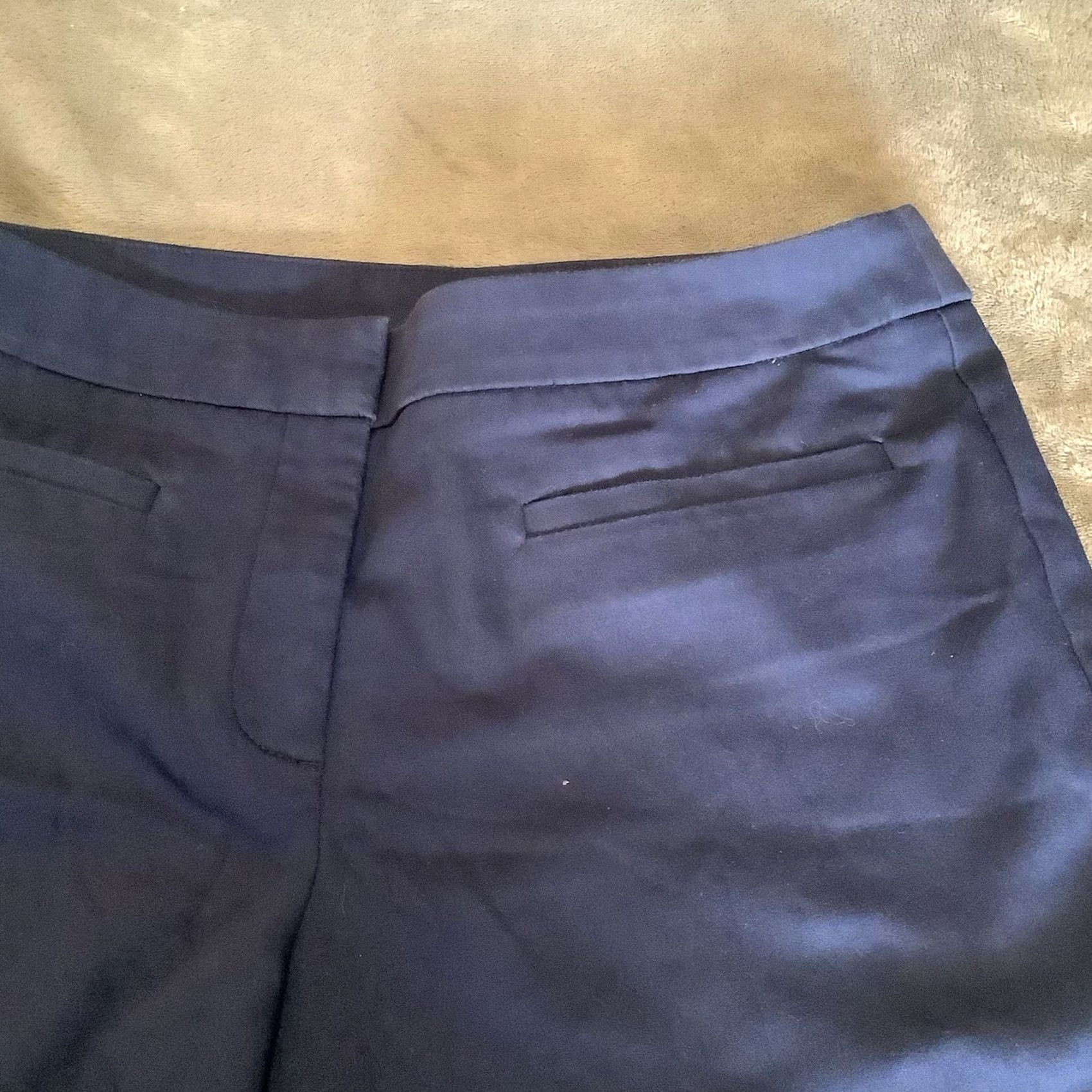 Vintage Chico's Dress Pants Womens 00 Slim Straight Flat Front Zip 19" Inseam Cotton Blend Blue Size 24" / US 00 / IT 34 - 2 Thumbnail