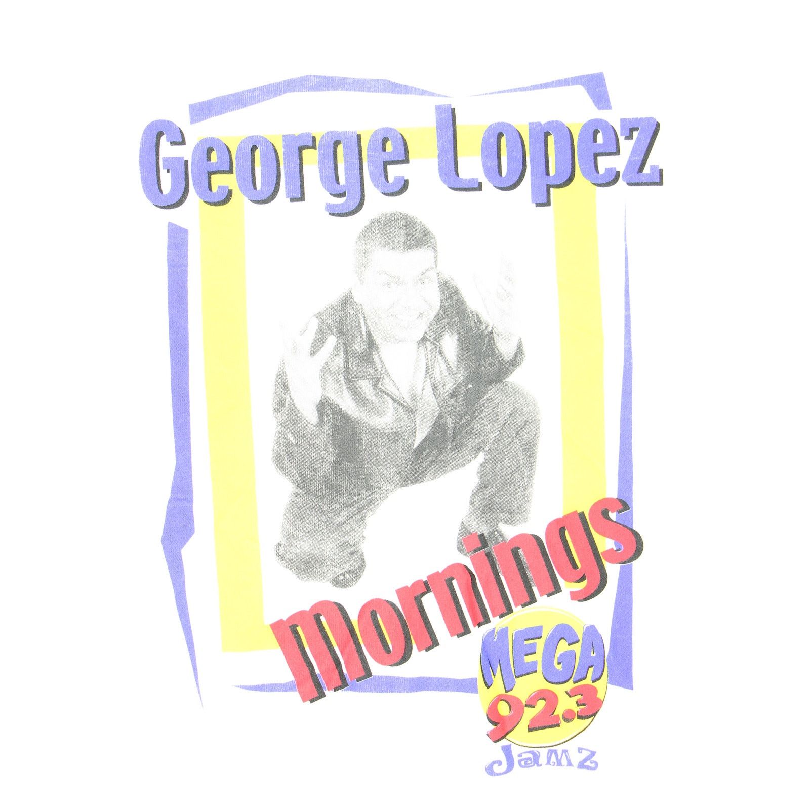 Hanes Vintage Mega 92.3 Jamz George Lopez Radio Promo Y2K T Shirt Size US XL / EU 56 / 4 - 2 Thumbnail