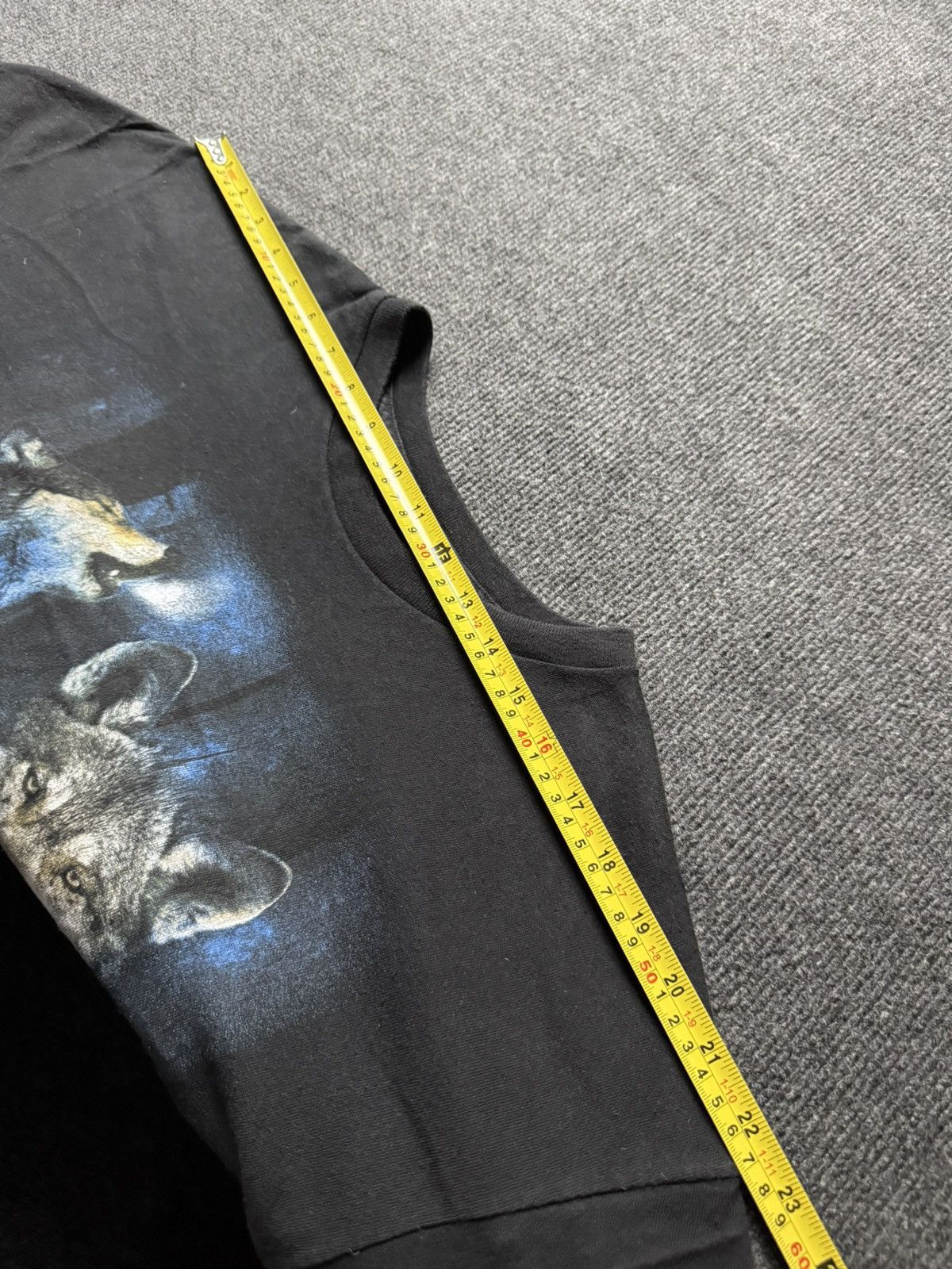 Vintage 00s Y2K Wolf Graphic Tee Alaska USA Nature Print Black Size US XL / EU 56 / 4 - 19 Thumbnail