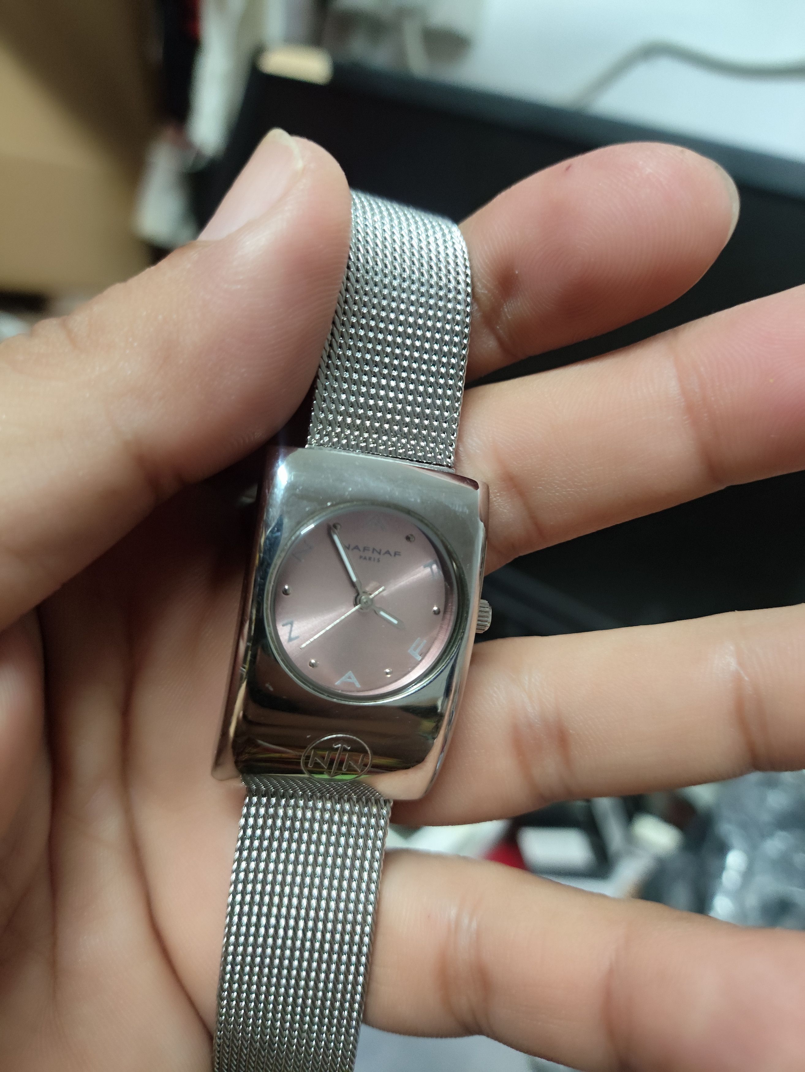 Japanese Brand Vintage TANK DESIGN WATCH BY NAFNAF JAPAN QUARTZ WATCH Size ONE SIZE - 2 Thumbnail