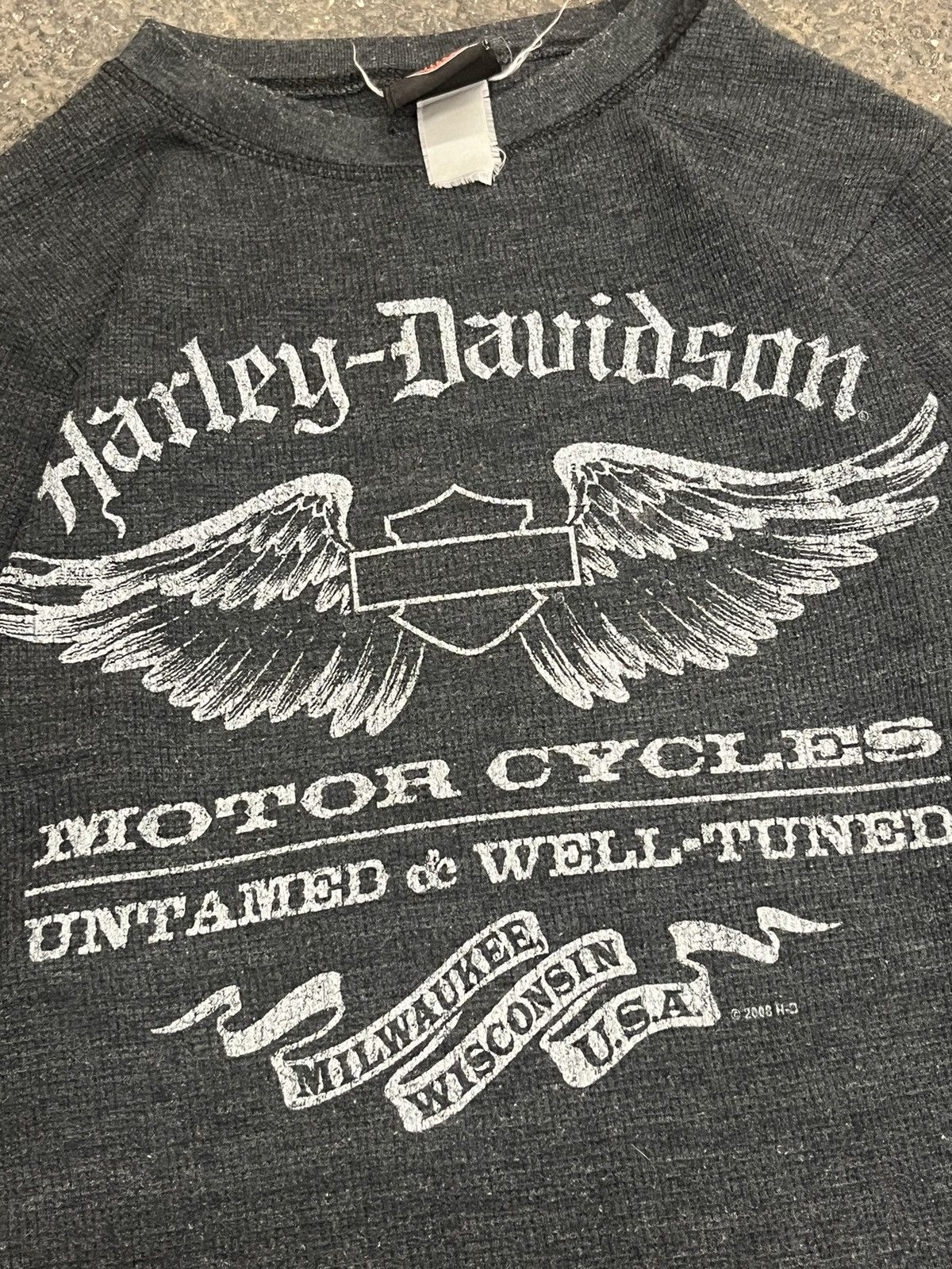 Harley Davidson × Vintage Harley Davidson thermal y2k streetwear hype skater vintage Size US M / EU 48-50 / 2 - 5 Thumbnail