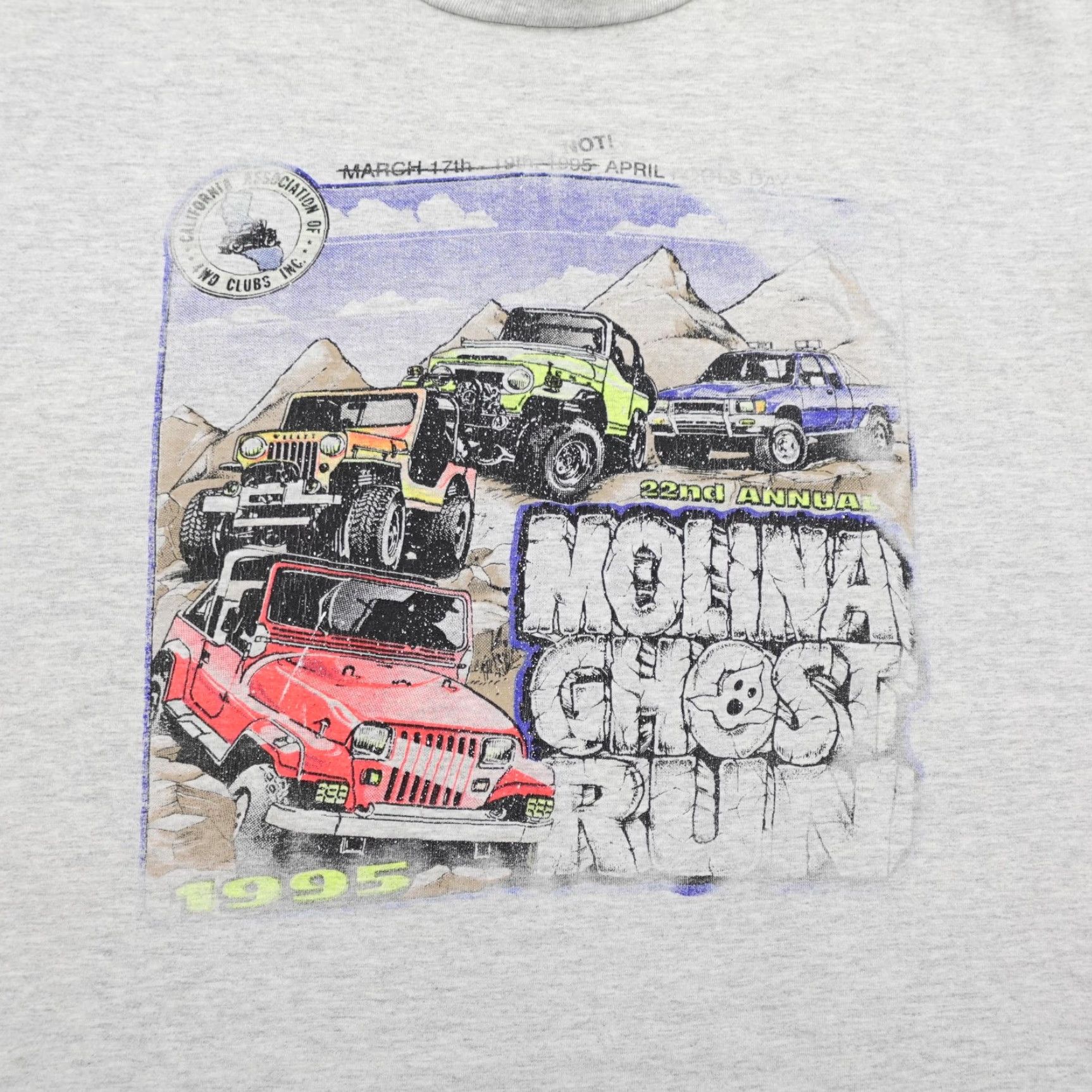 Vintage VINTAGE Molina Ghost Run Shirt Mens XL Gray 4x4 Off Road Trucks Jeep 1995 90s Size US XL / EU 56 / 4 - 3 Thumbnail
