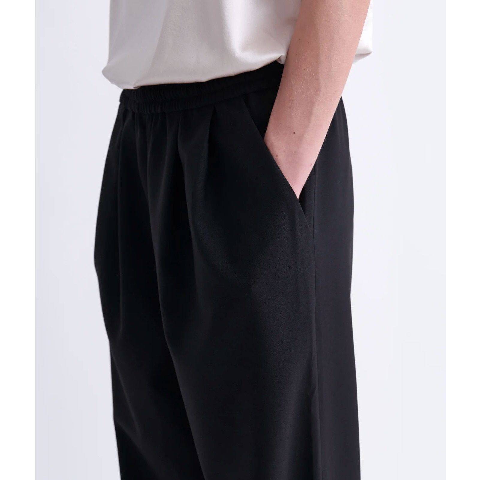Other ZINŌ Nino Black Wool Blend Elastic Waist Trouser $381 EUC S Size 28" / US 6 / IT 42 - 6 Thumbnail