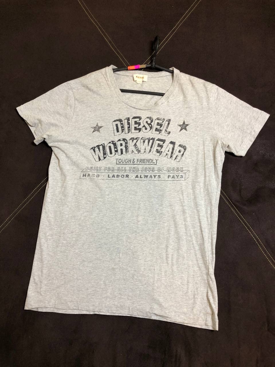 Diesel Y2K Diesel Spellout Script Logo Vintage T Shirt Rare Size US XL / EU 56 / 4 - 1 Thumbnail
