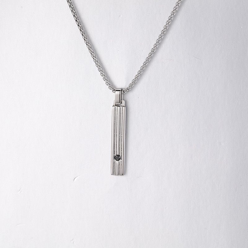 Jewelry Silver Rectangular Luxury Necklace Size ONE SIZE - 4 Thumbnail