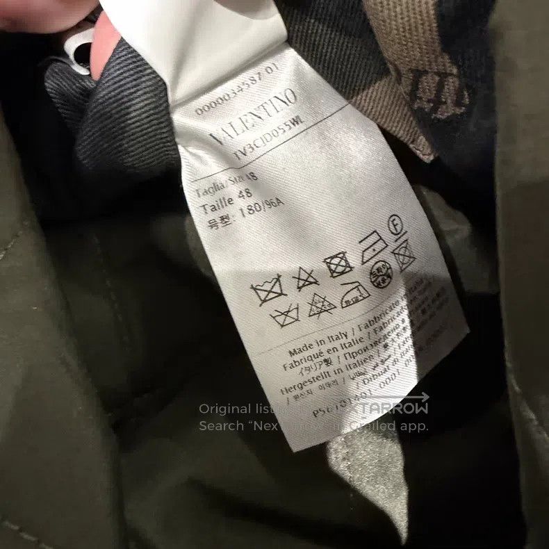Valentino Valentino Men's military green camouflage embroidered padd Size US L / EU 52-54 / 3 - 6 Thumbnail