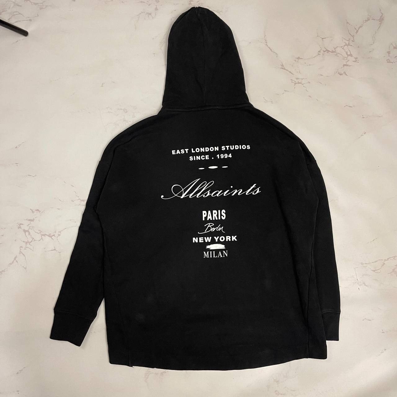 Allsaints Allsaints Paris Black Hoodie Baggy Vintage Size M Size US XS / EU 42 / 0 - 10 Thumbnail