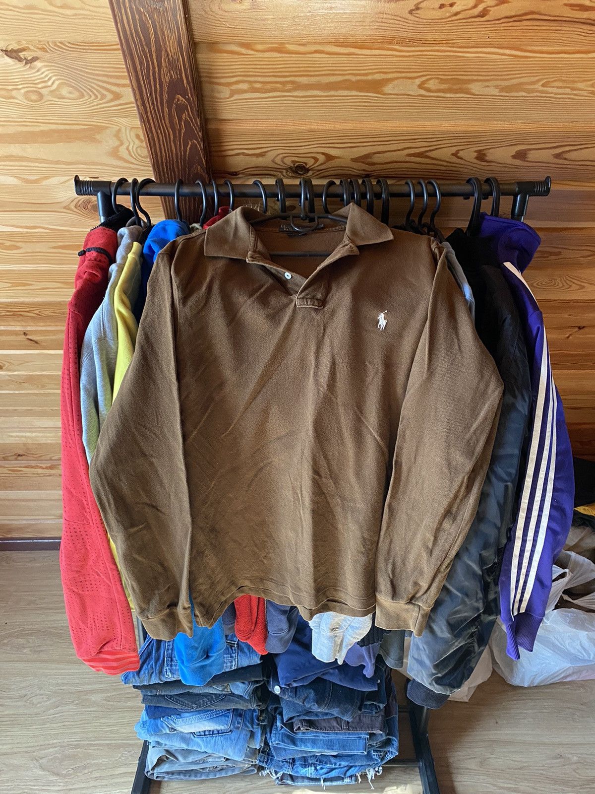 Polo Ralph Lauren Vintage Brown Polo Ralph Lauren Regby Polo Shirt Size L Y2k Size US L / EU 52-54 / 3 - 1 Thumbnail