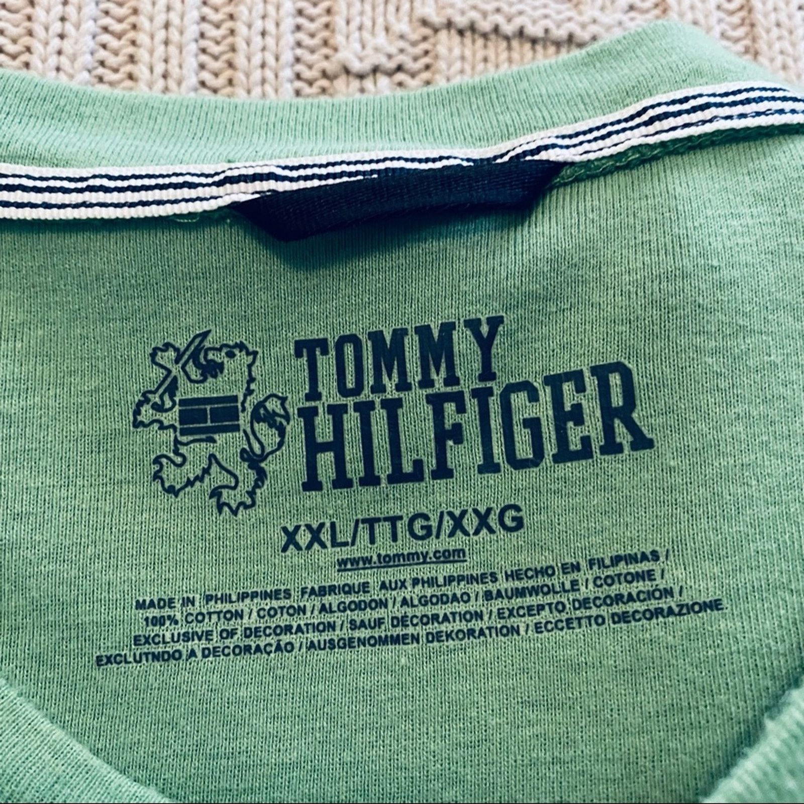Tommy Hilfiger Tommy Hilfiger green basic tee Size US XXL / EU 58 / 5 - 4 Thumbnail