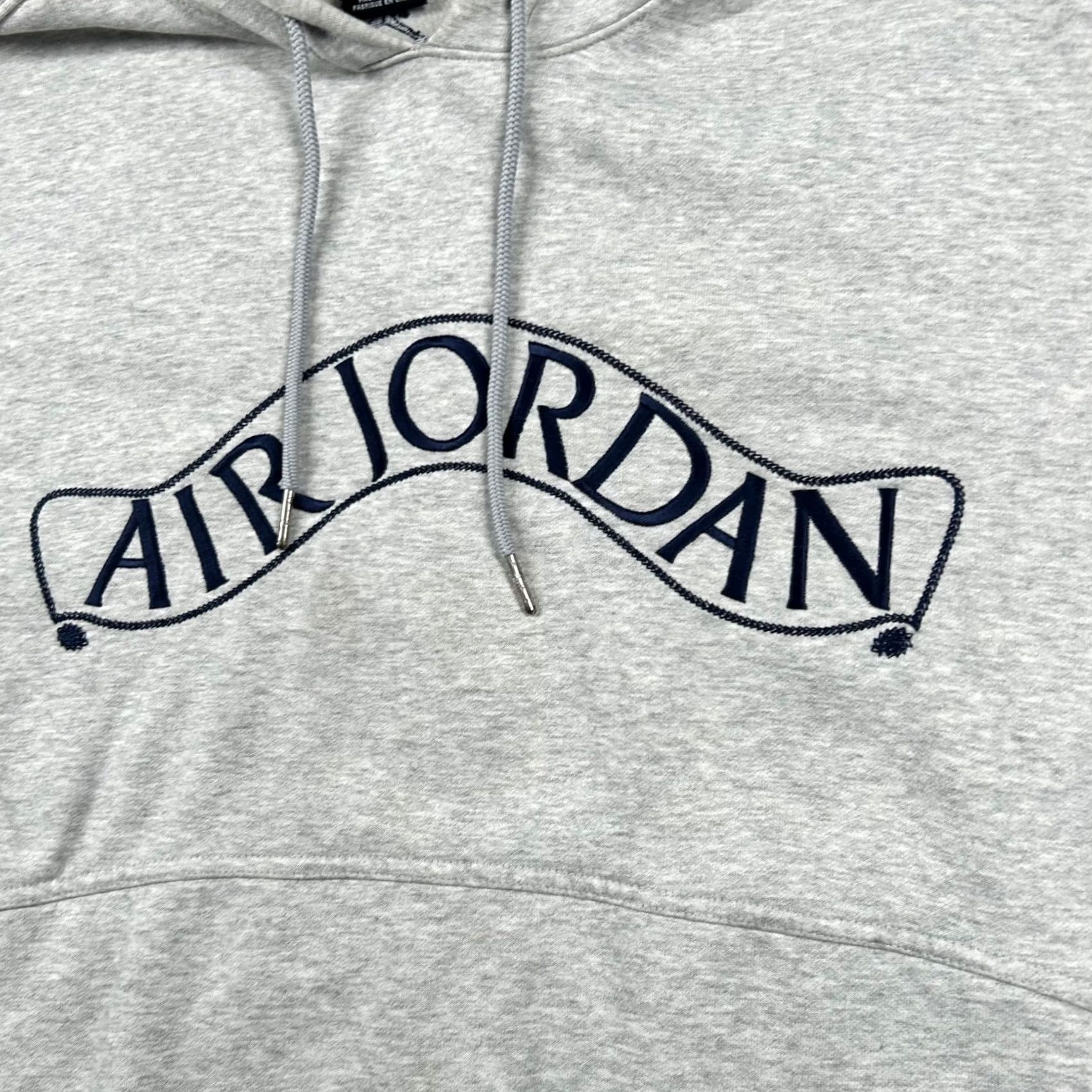 Jordan Brand VINTAGE Nike Air Jordan Hoodie Mens 2XL Embroidered Basketball Heather Gray Jumpman Y2K Shirt Pullover Size US XXL / EU 58 / 5 - 3 Thumbnail