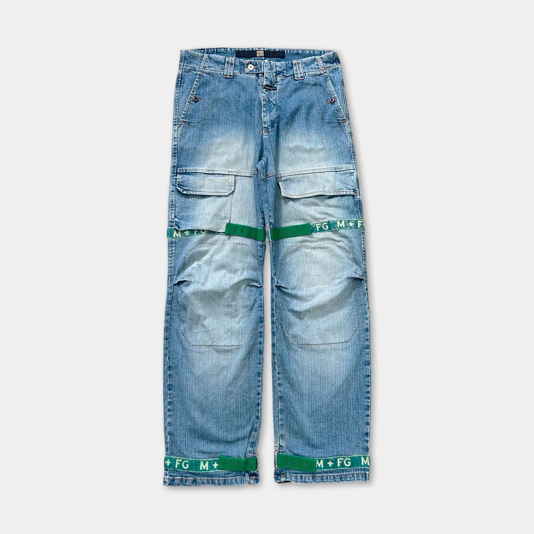 Marithe + Francois Girbaud Marithé + François Girbaud Classic Light Blue Cargo Denim Pa Size US 34 / EU 50 - 1 Thumbnail