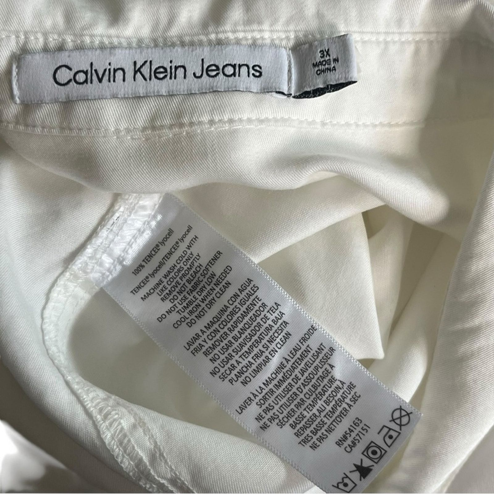 Calvin Klein Calvin Klein Jeans Trendy Plus Size Utility Shirt NEW Size 3XL / US 20-22 - 5 Thumbnail