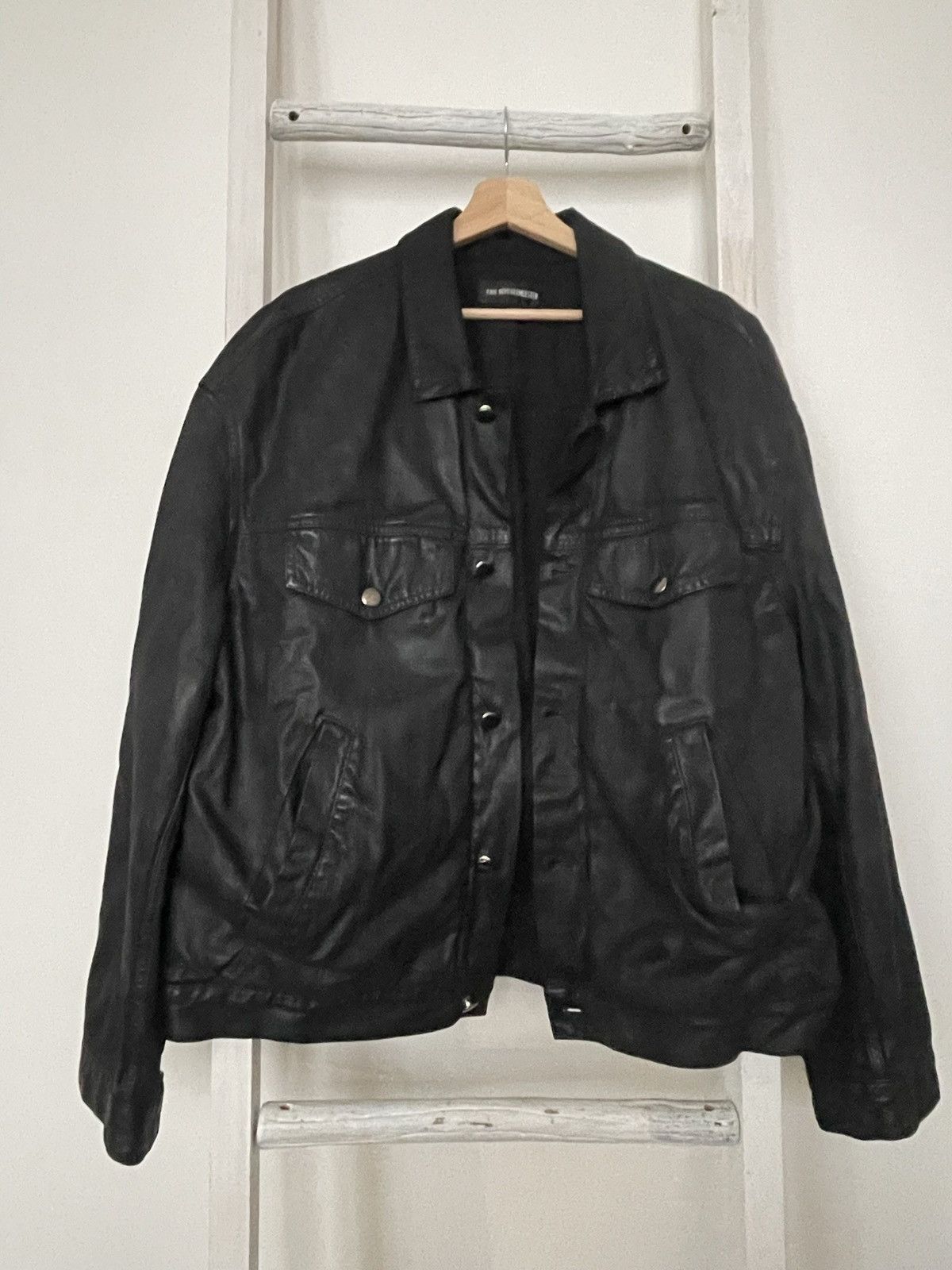 Ann Demeulemeester Ann Demeulemeester waxed denim trucker jacket Size US M / EU 48-50 / 2 - 9 Thumbnail