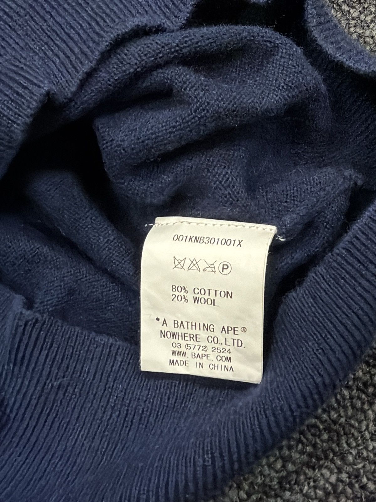 Bape Bape Ape Head Knit Navy & White - Medium Size US M / EU 48-50 / 2 - 5 Thumbnail