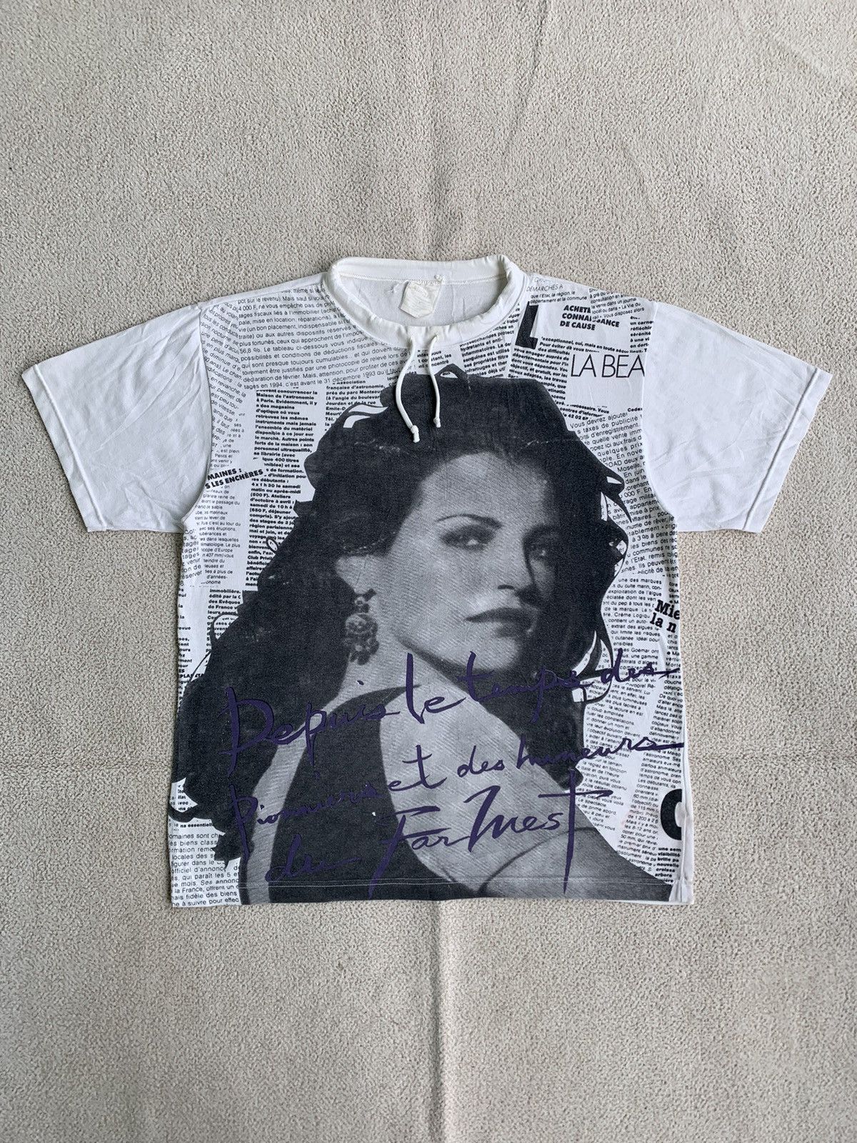 Hysteric Glamour × Japanese Brand vintage 90s french potrait wording tshirt Size US L / EU 52-54 / 3 - 1 Thumbnail
