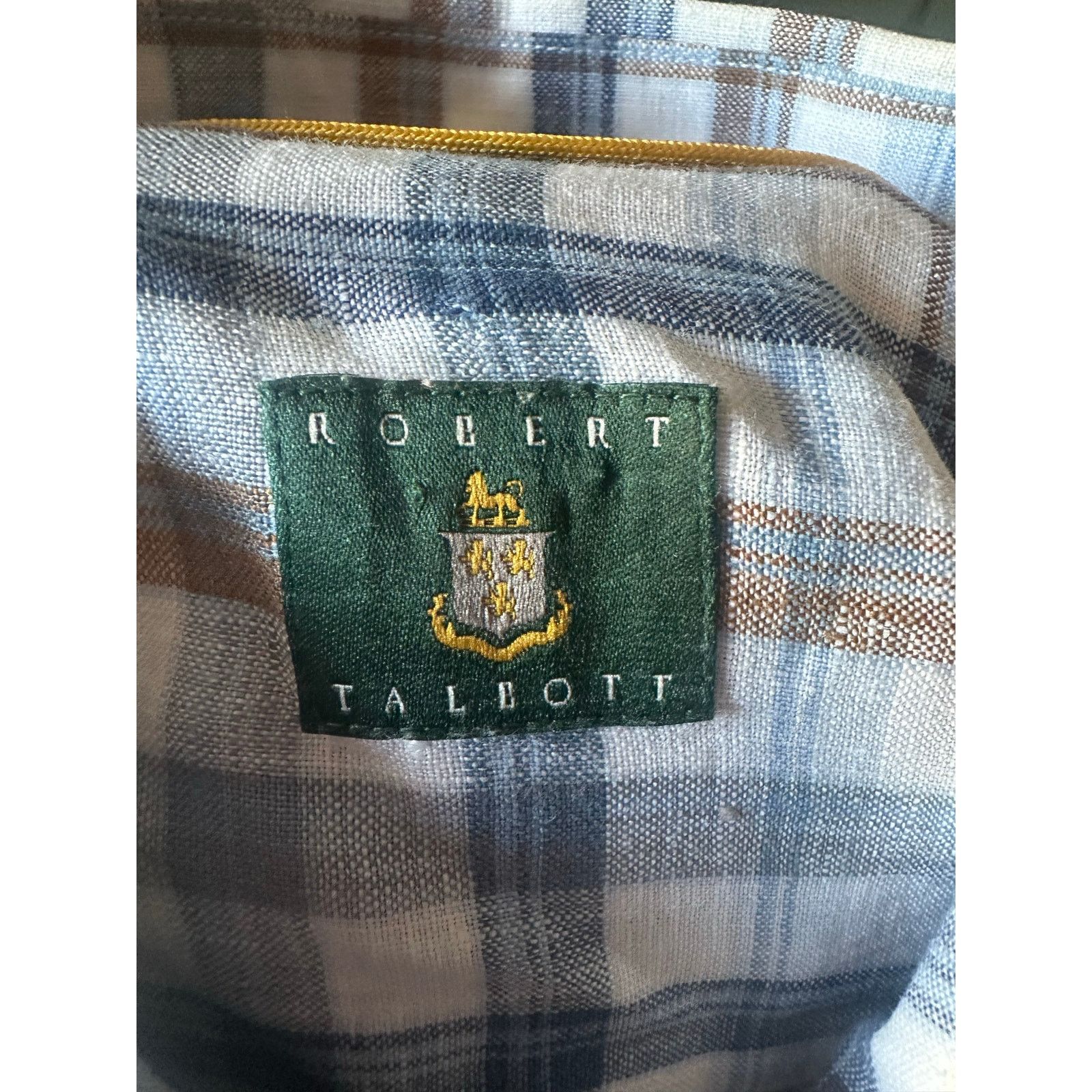 Robert Talbott Robert Talbott 100% Linen Plaid Button-Up Shirt Size US M / EU 48-50 / 2 - 5 Thumbnail