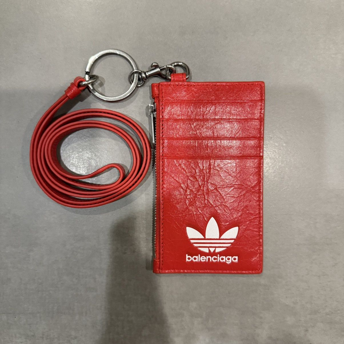 Adidas × Balenciaga BNWT Balenciaga x Adidas Trefoil Leather Coin Purse Wallet Size ONE SIZE - 2 Thumbnail