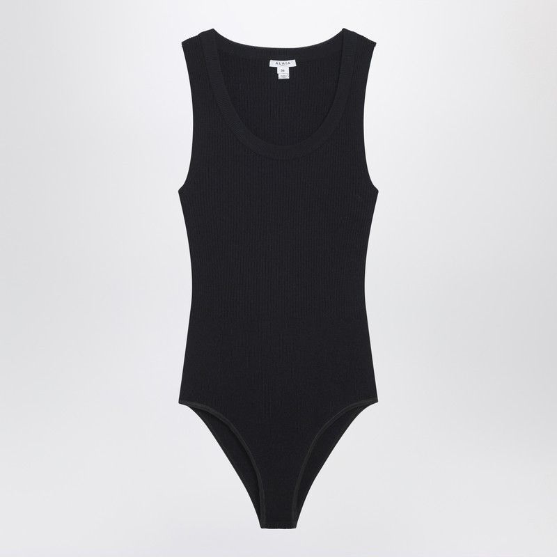 Alaia Alaia Black Ribbed Knit Bodysuit Size S / US 4 / IT 40 - 1 Thumbnail