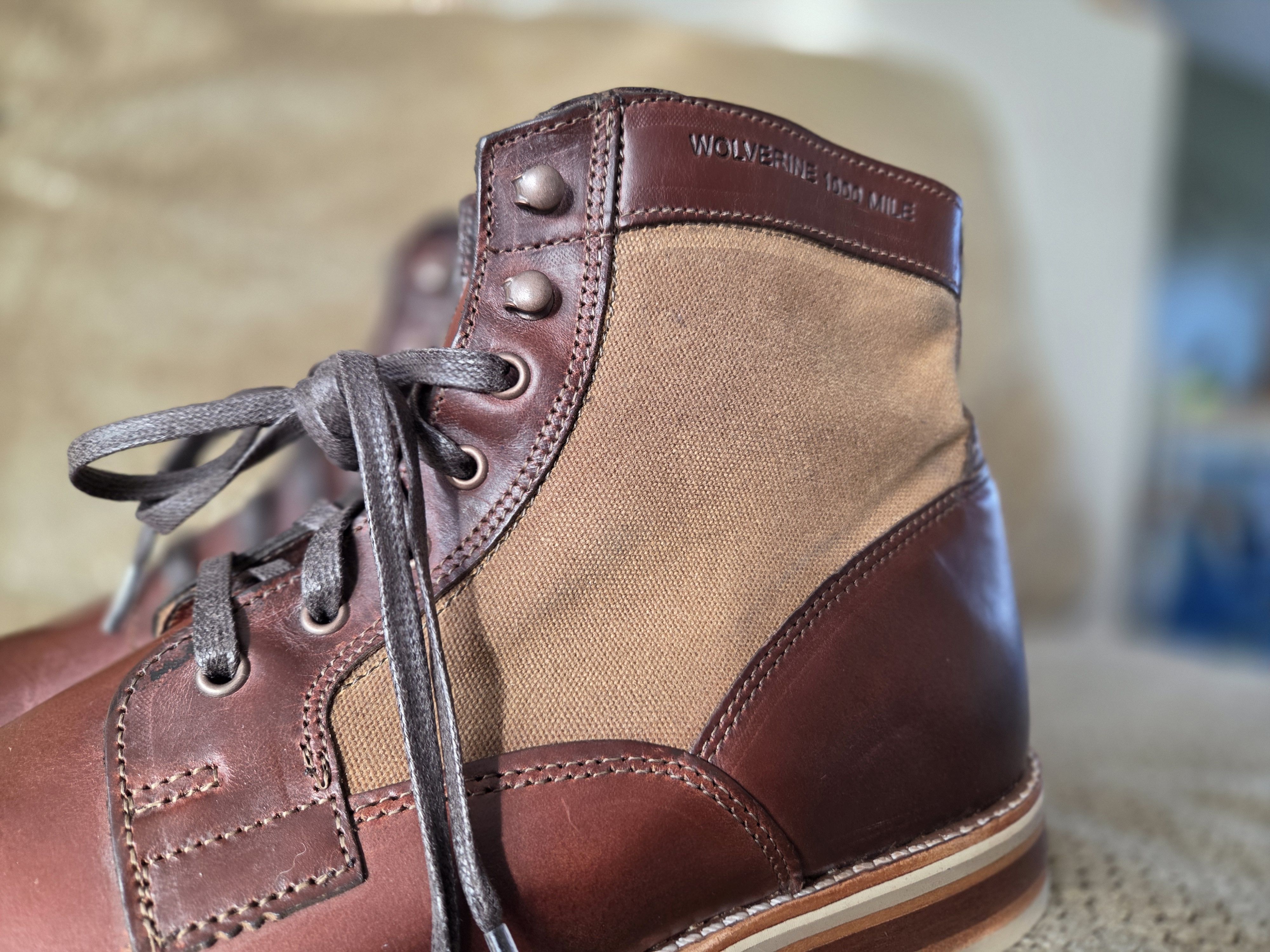 Wolverine Wolverine 1000 Mile Boots Leather/Canvas Size 12 Brand New Size US 12 / EU 45 - 4 Thumbnail