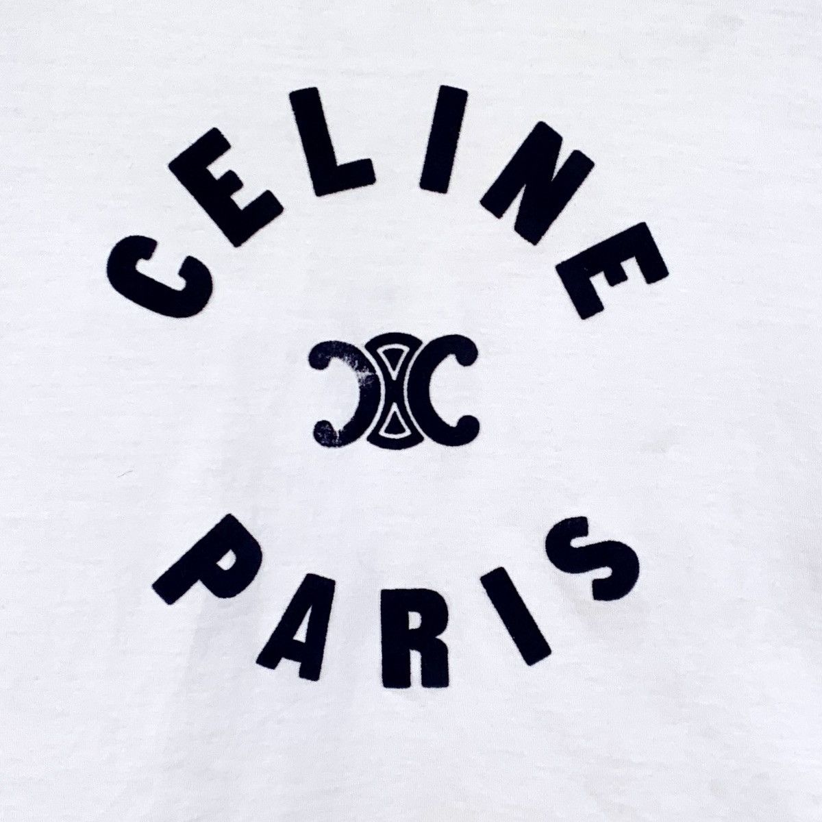 Celine Celine Letter Flocked Long Sleeve T-shirt K26WX Size XL / US 12-14 / IT 48-50 - 4 Thumbnail