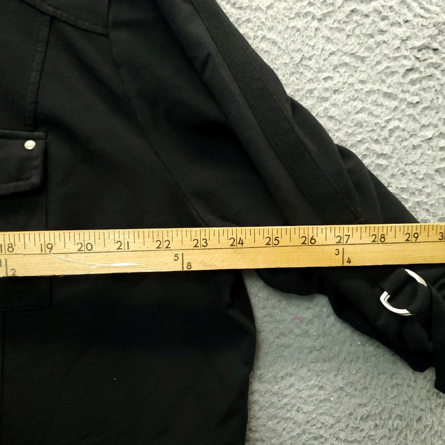 Vintage Christopher & Banks Jacket Women 2X Black Tie Waist Pleated Neck Flap Pockets Jacket Size XXL / US 16-18 / IT 52-54 - 3 Thumbnail