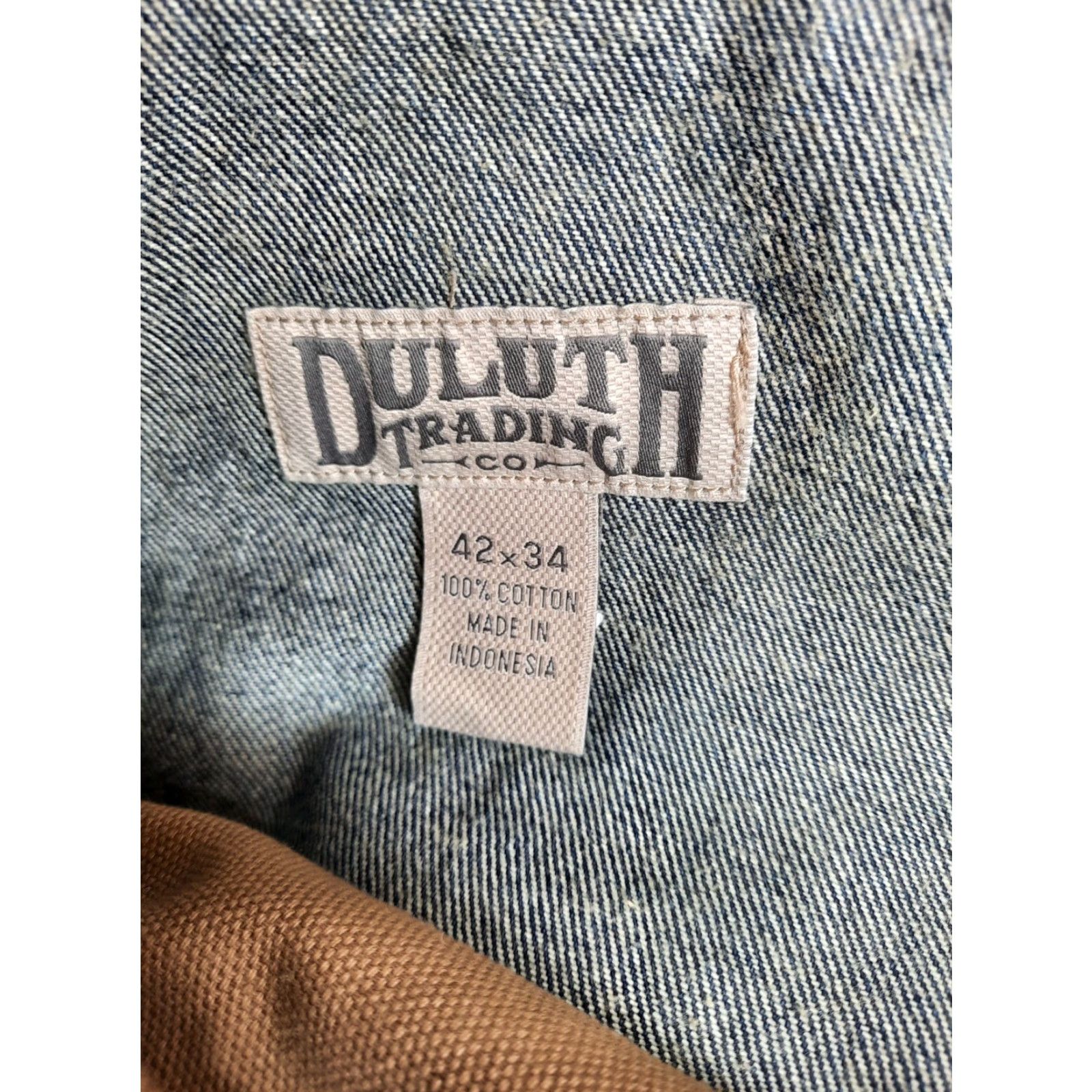 CO Duluth Trading Co Men Jeans Denim Blue Dark Wash Straight Size US 41 - 3 Thumbnail
