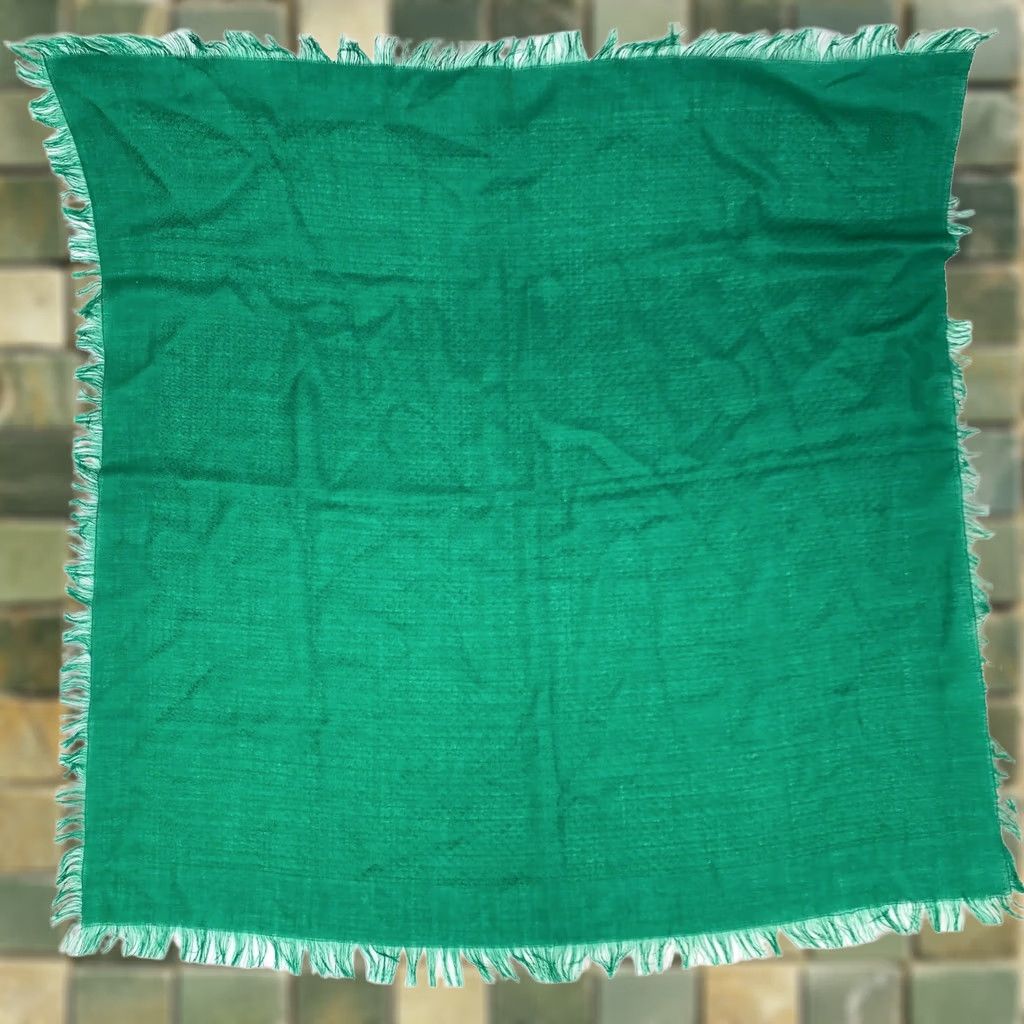 Vintage VINTAGE Glentex Square Scarf 31" x 31" Green Geometric Acrylic Made in Japan Womens Scarf Size ONE SIZE - 1 Thumbnail