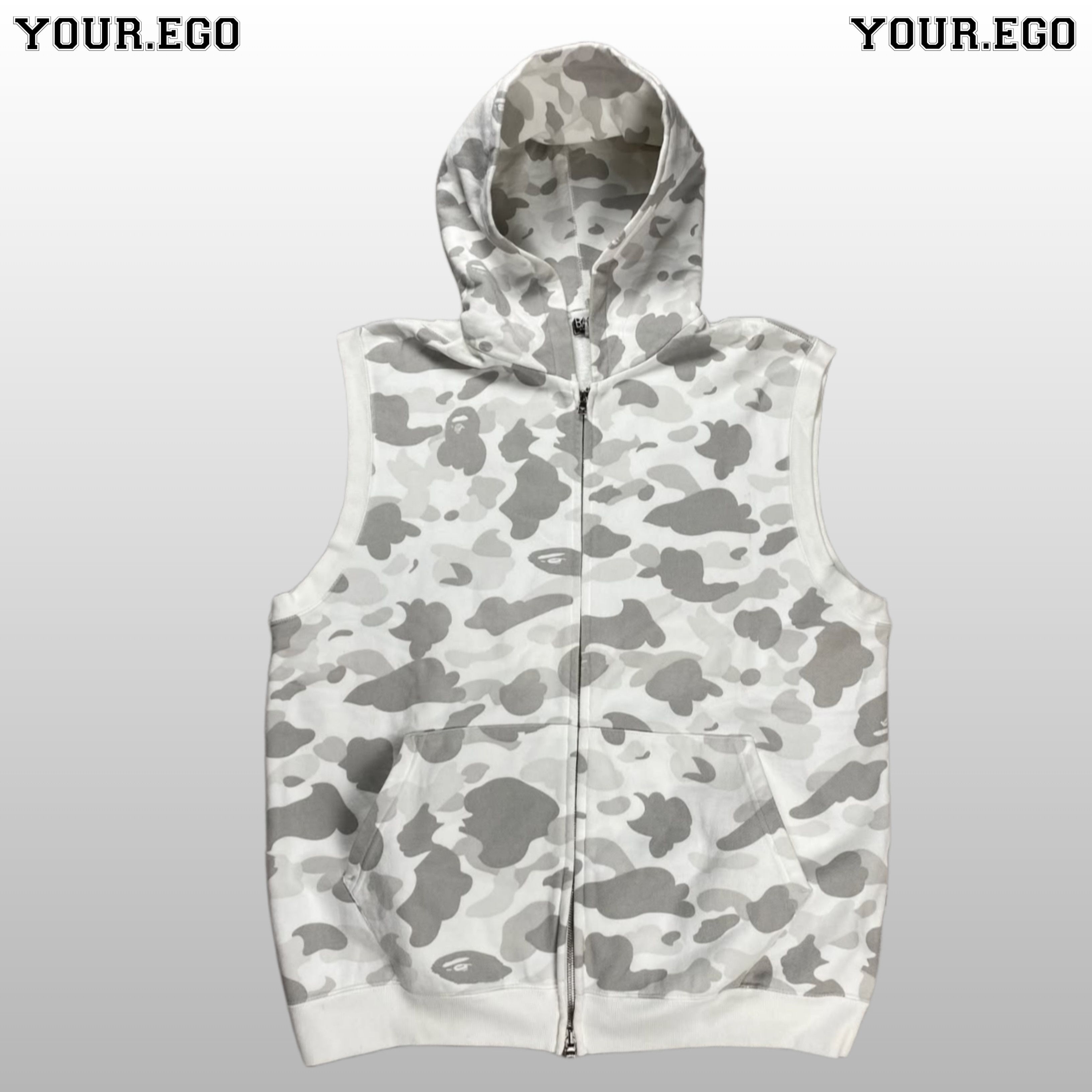 Vintage Bape Sweat Zip Hoodie White Camo