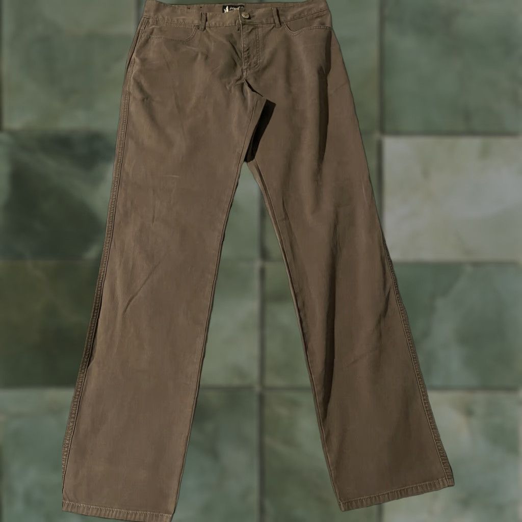 johnnie-O johnnie-O Mens West Coast Prep Casual Chino Pants 34x34 Brown 014 Phantom Regular Inseam 34 Front Flat Front Zip-fly Back Pockets Modern Vintage No Size US 34 / EU 50 - 1 Thumbnail