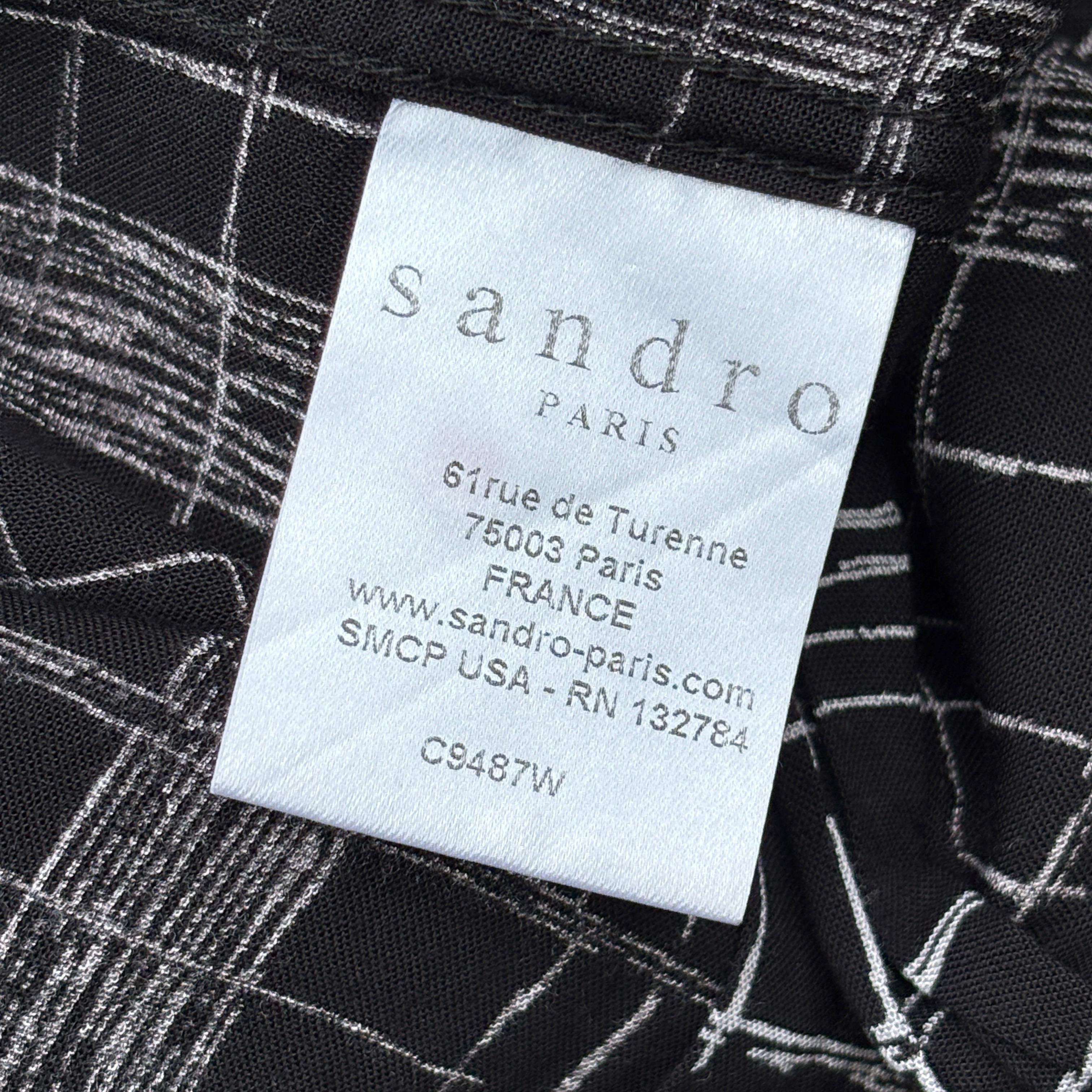 Sandro sandro paris dhoby ghout abstract viscose shirt Size US M / EU 48-50 / 2 - 7 Thumbnail