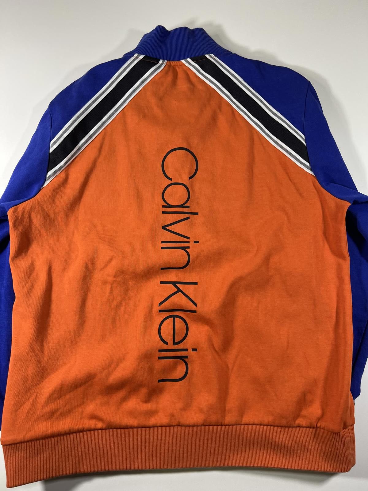 Calvin Klein Calvin Klein Men's XL Orange and Blue Zip-Up Track Jacket Size US XL / EU 56 / 4 - 6 Thumbnail