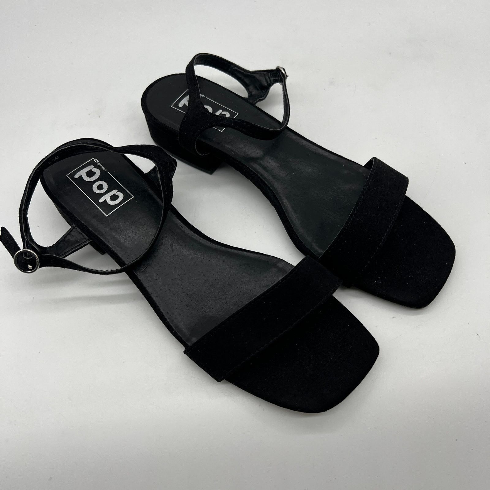 Other Pop Womens Eclipse Heeled Sandals Black Size 9.5M Size US 9.5 / IT 39.5 - 1 Thumbnail