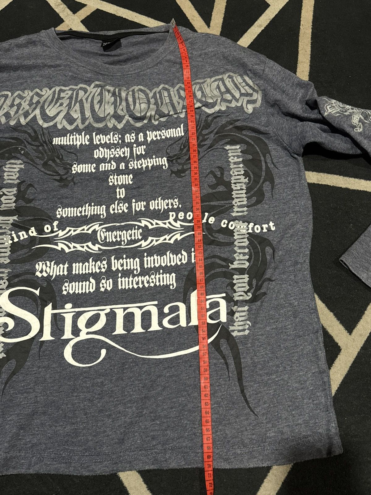Hysteric Glamour Tribal Dragon Poem Babvino Japanese Long Sleeve Size US L / EU 52-54 / 3 - 4 Thumbnail