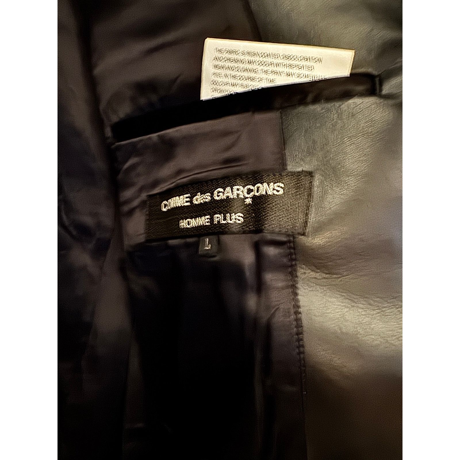 Comme des Garcons CDG Homme Plus AW15 Wolf Decal Faux Leather Biker Jacket Size US L / EU 52-54 / 3 - 3 Thumbnail
