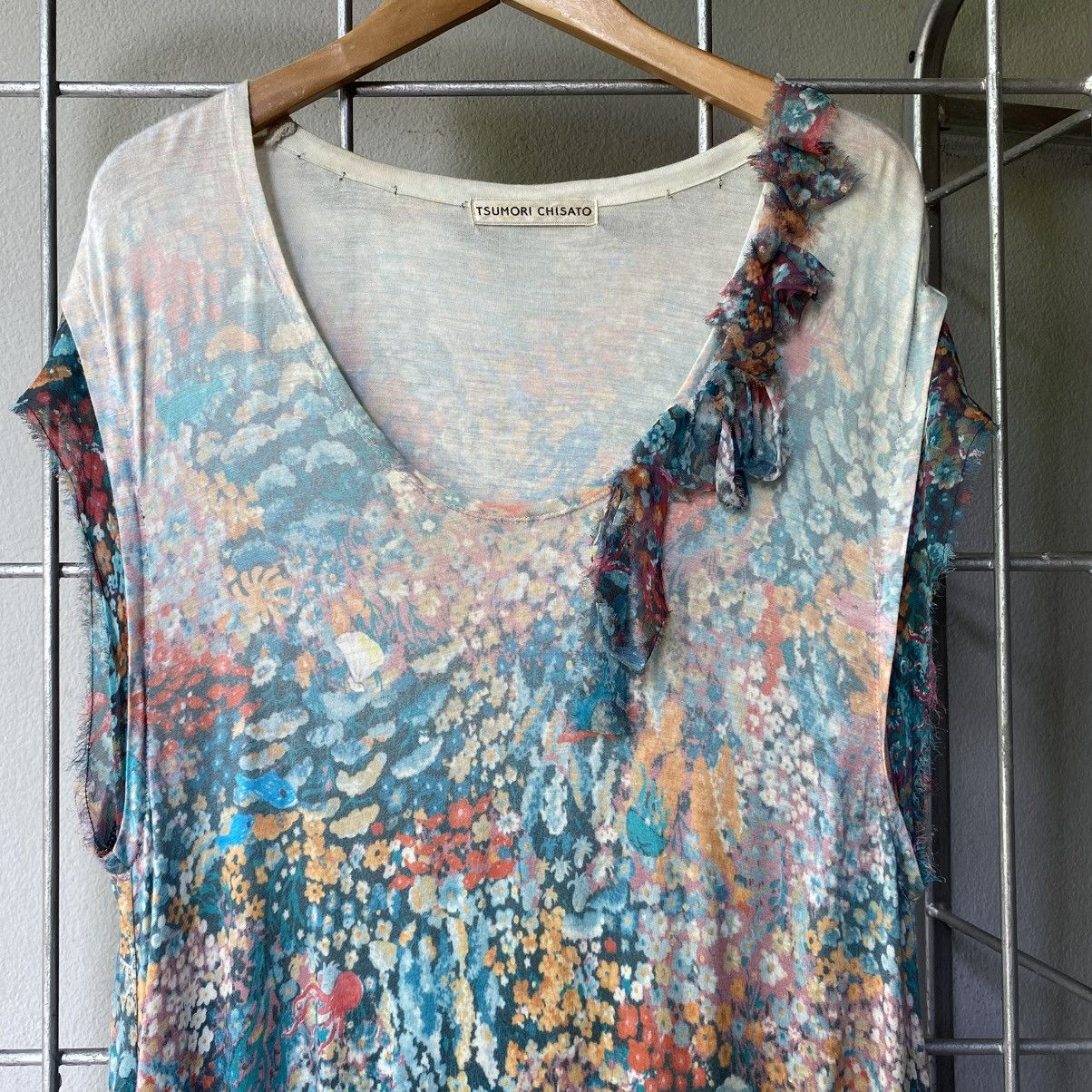 Tsumori Chisato Tsumori Chisato Floral Ruffle Strap Maxi Dress Size XS / US 0-2 / IT 36-38 - 4 Thumbnail