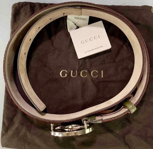 Gucci Gucci 🇮🇹 GG Medallion Interlocking web stripe belt 105 42 NEW Size 42 - 7 Thumbnail