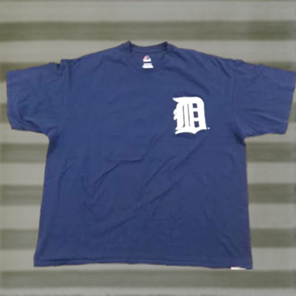 Vintage VINTAGE? No. 2XL Detroit Tigers T-Shirt Majestic Mens Short Sleeve Blue 2XL Sports Shirt Tigers J.D. Martinez Martial? Size US XXL / EU 58 / 5 - 1 Thumbnail