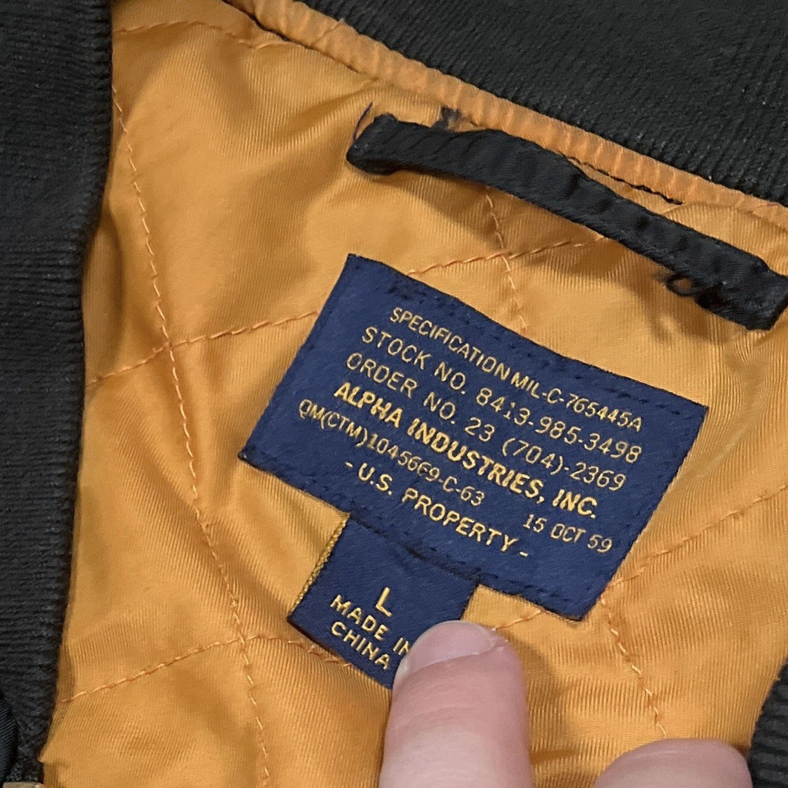 Alpha Industries Alpha Industries Long Black Bomber Flight Jacket Size Large Size US L / EU 52-54 / 3 - 3 Thumbnail
