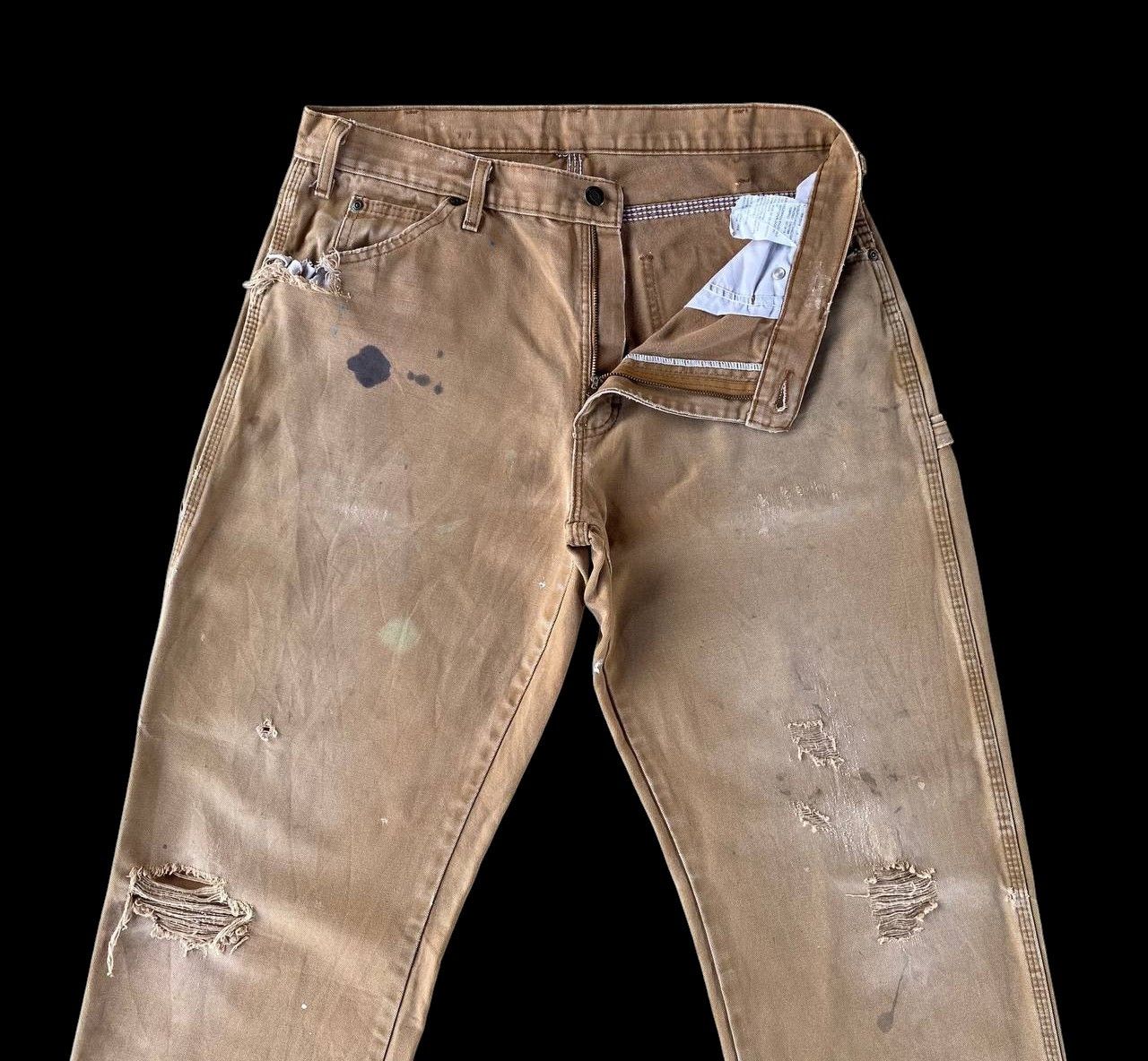 Dickies VINTAGE DICKIES DISTRESSED CARPENTER BROWN DENIM W34X34 Size US 34 / EU 50 - 9 Thumbnail